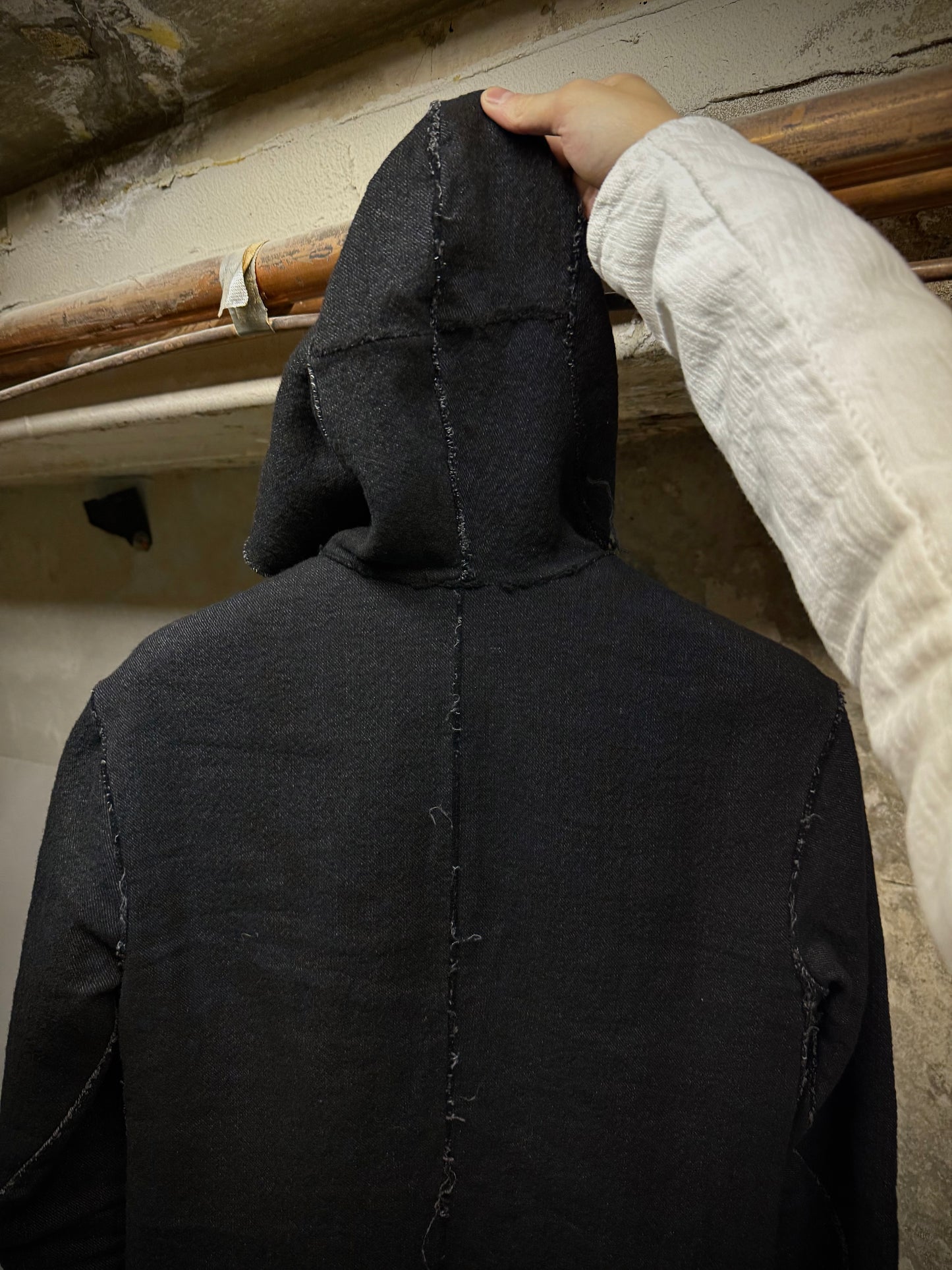 m.a+ by Maurizio Amadei AW14 Unlined Wool Selvedge Aviator Hooded Coat