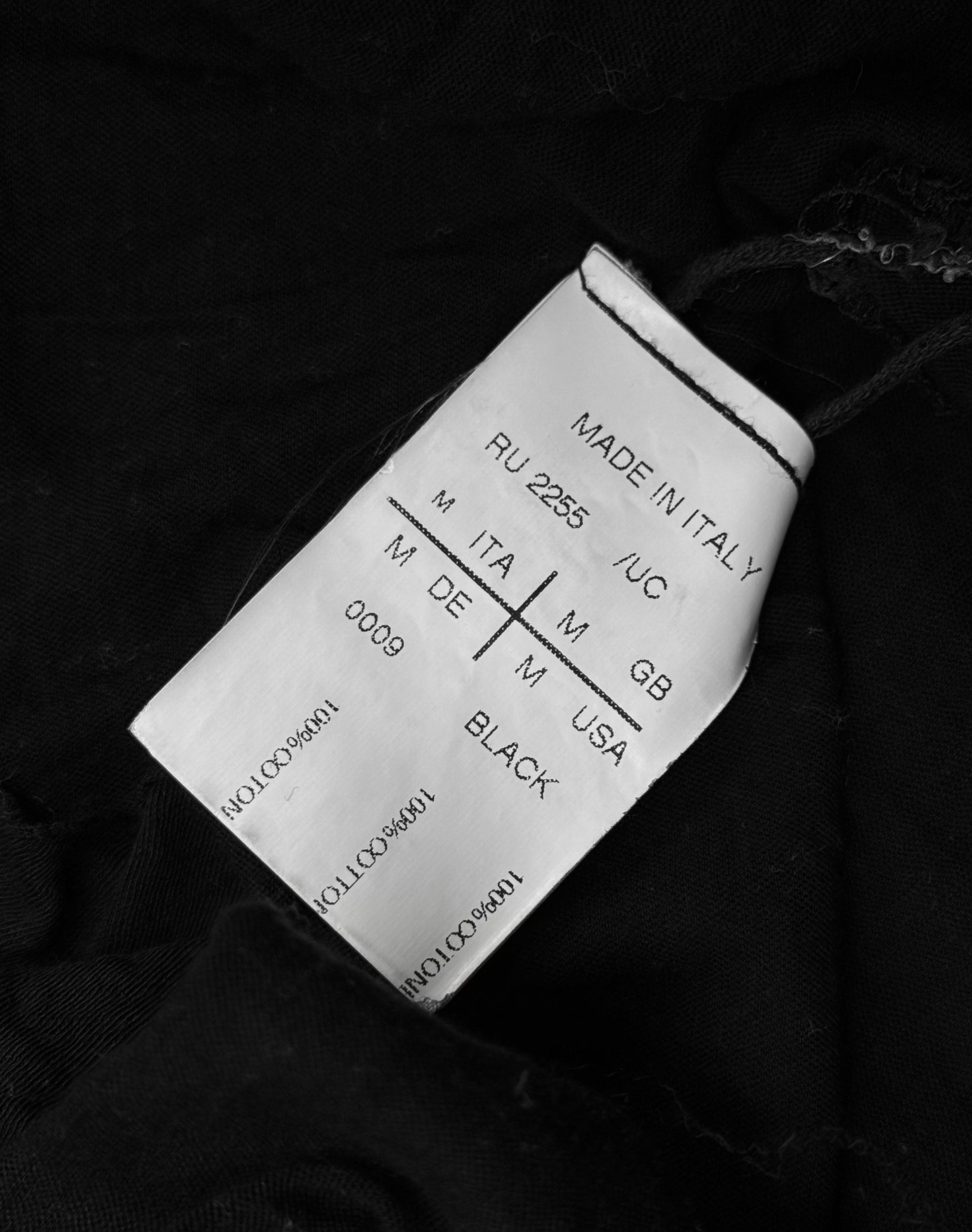 Rick Owens AW08 “STAG” Black Sheer Unstable Long-sleeves