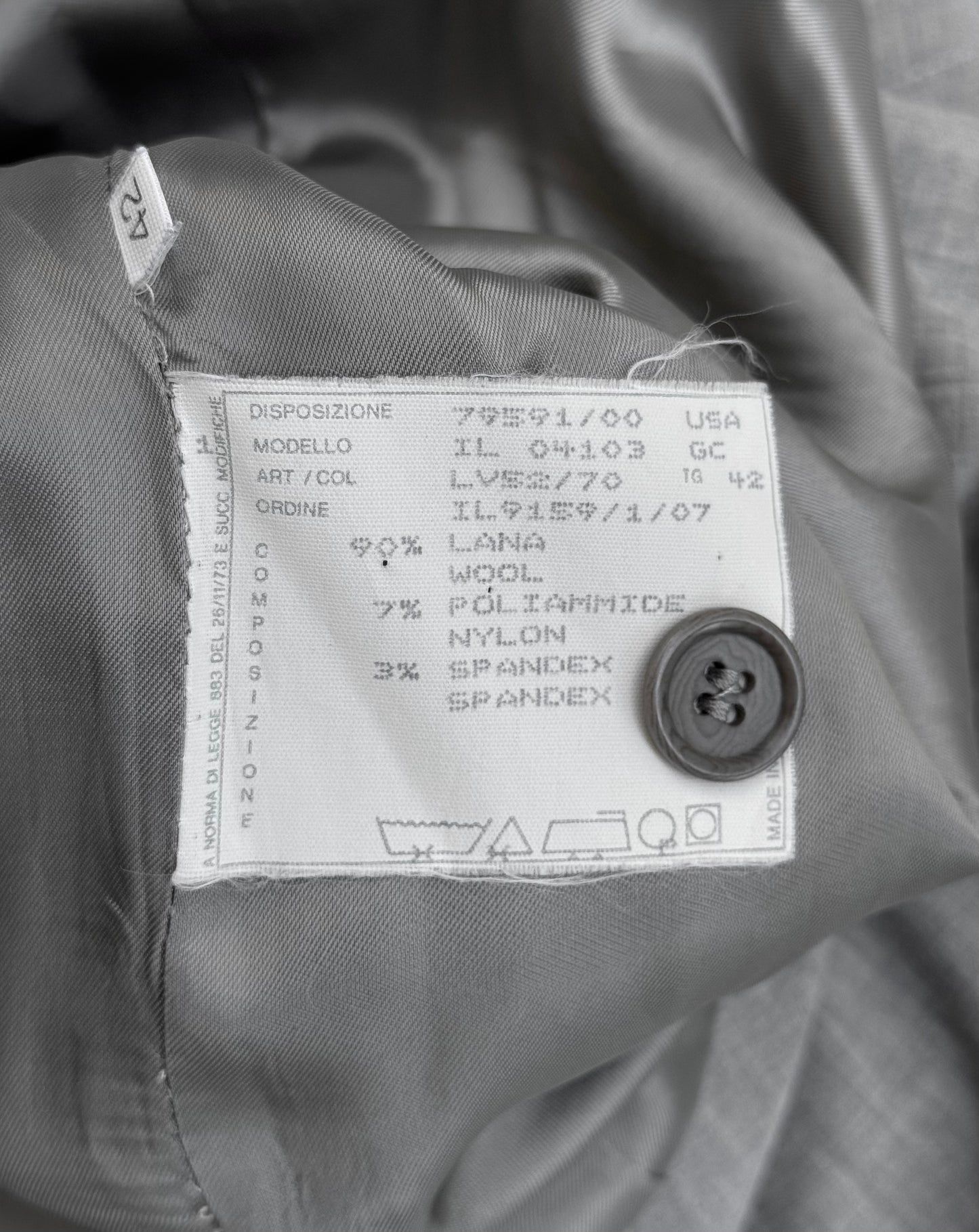 Helmut Lang Vintage 90s Heather Grey Button-up Jacket