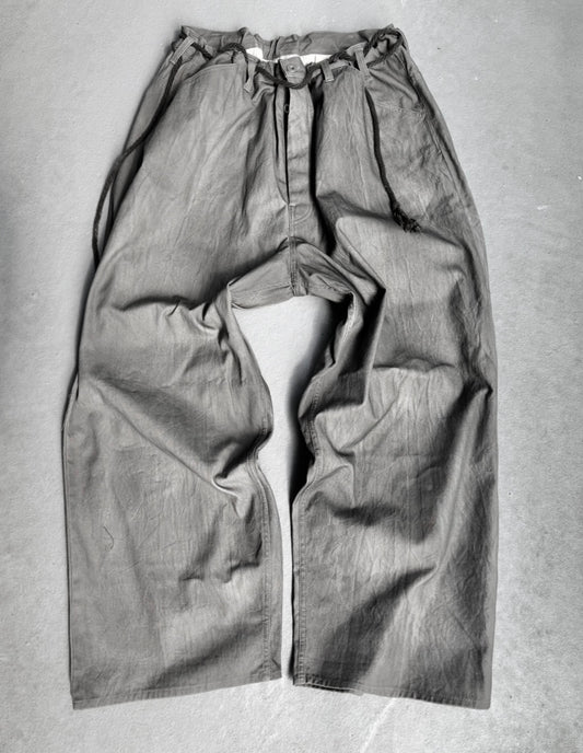 *SAMPLE* Isamu Katayama “BACKLASH” SS17 Light Grey Wide Leg Cotton Pants