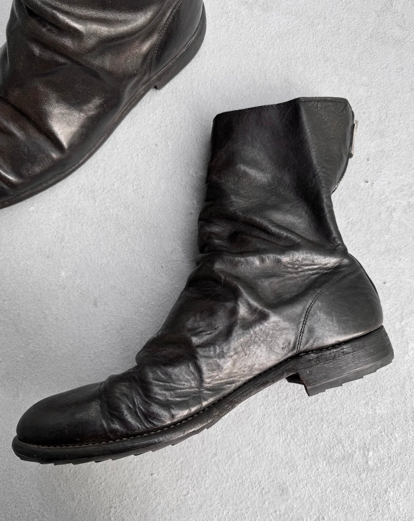GUIDI ‘988’ Full-grain Horse Leather Back Zip Boots
