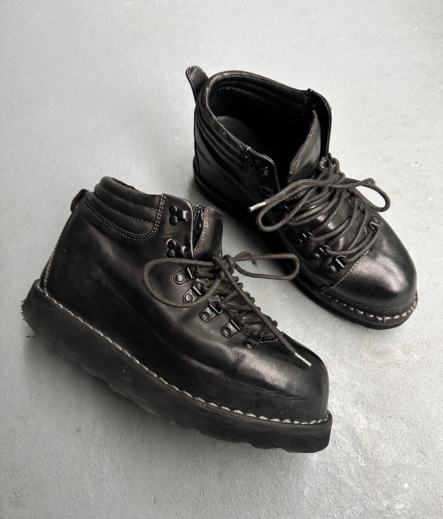 MiharaYasuhiro AW10 Cowhide Leather Trekking Platform Boots