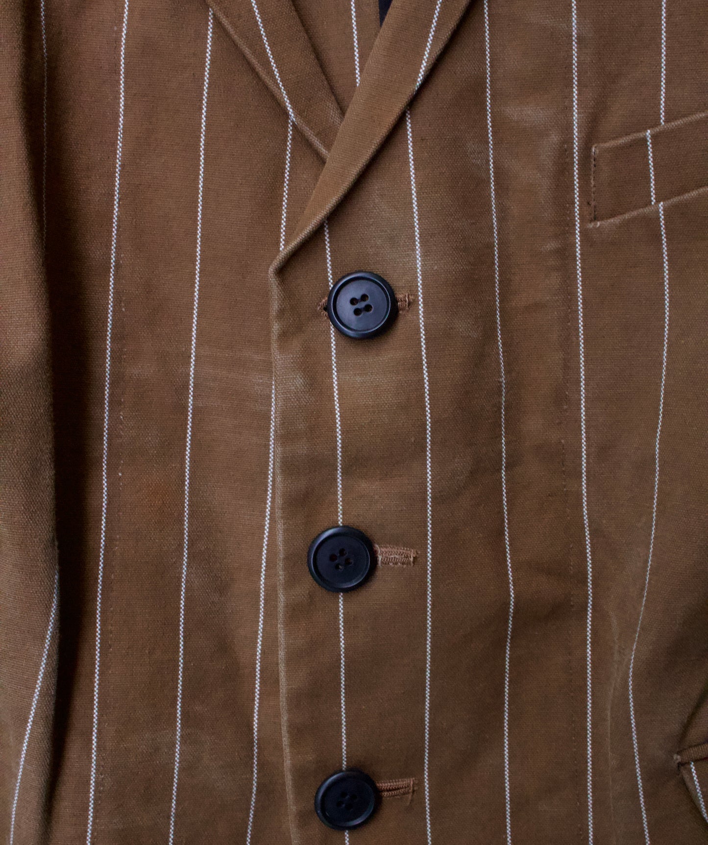 Christopher Nemeth Late 90s Stripe Denim Blazer