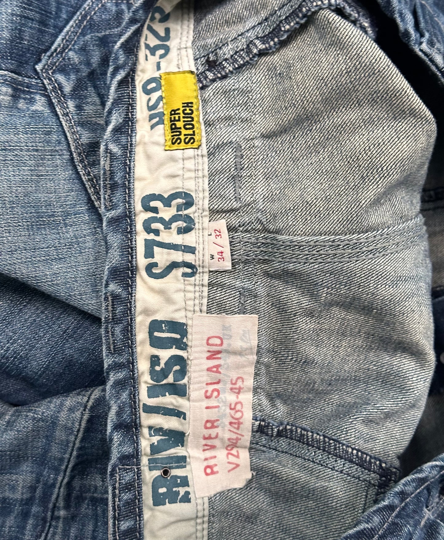 River Island Early 00s Articulated Utility-Pockets Denim