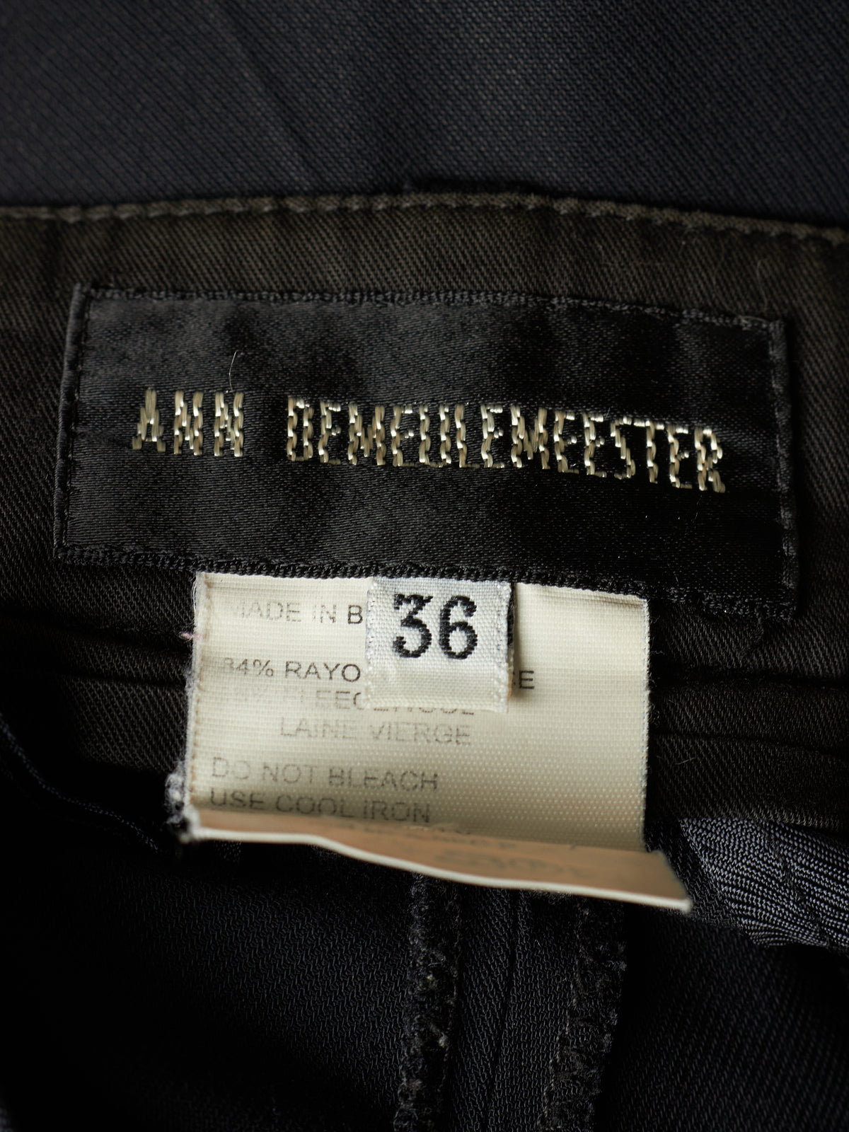 Ann Demeulemeester 90s Black Velvet Side Stripe Wide Leg Tuxedo Trousers