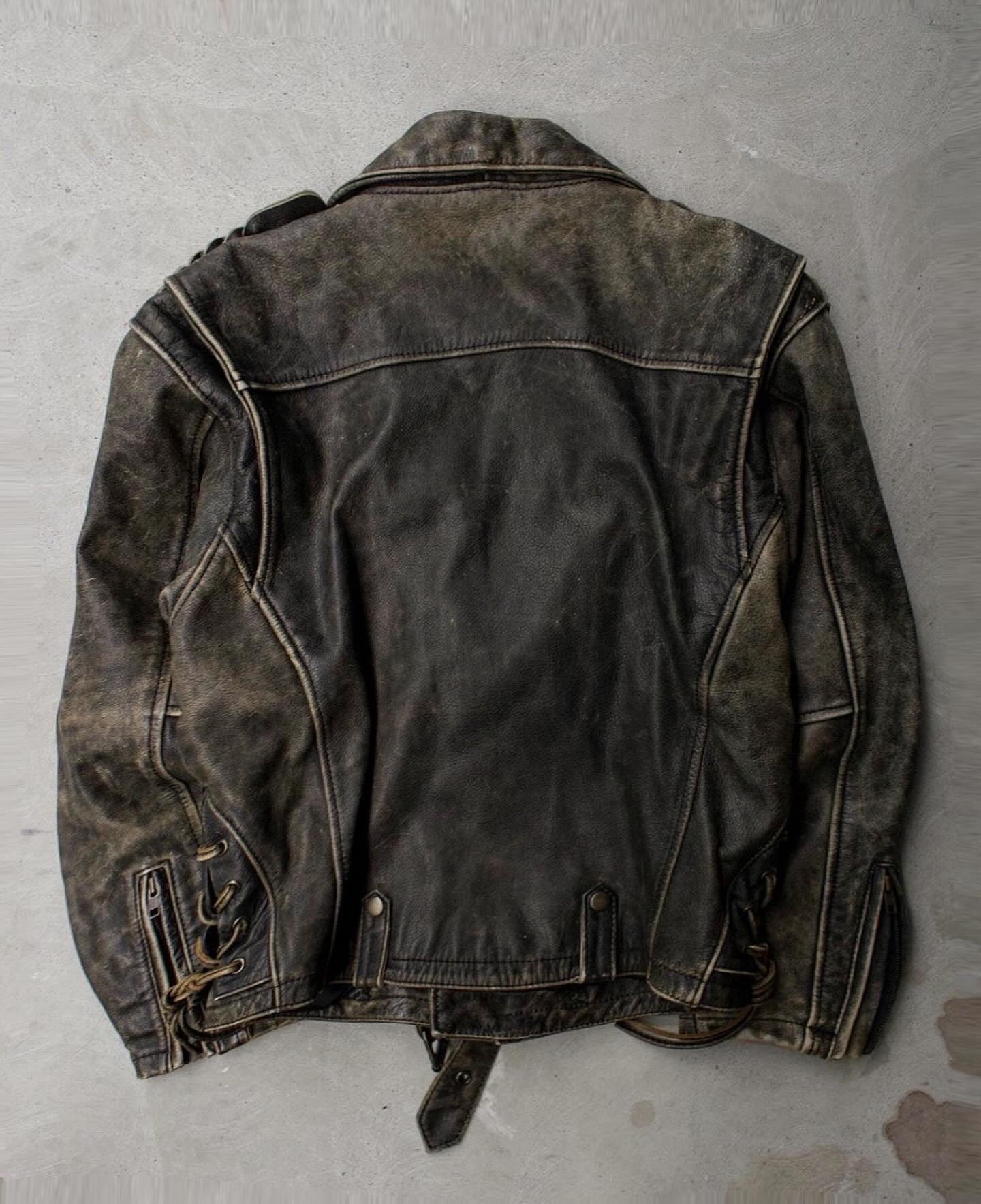 KADOYA K’s Leather Early 00s Sun Faded Cowhide Leather Motorcycle Jacket
