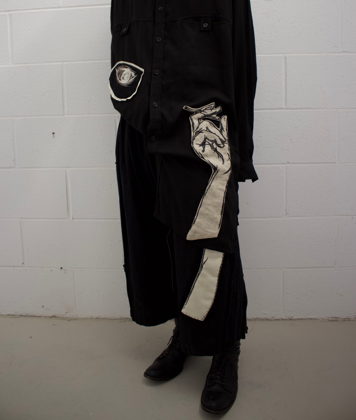 Yohji Yamamoto POUR HOMME SS22 Yuuka Asakura ‘Smoking Hand’ Motif Pants