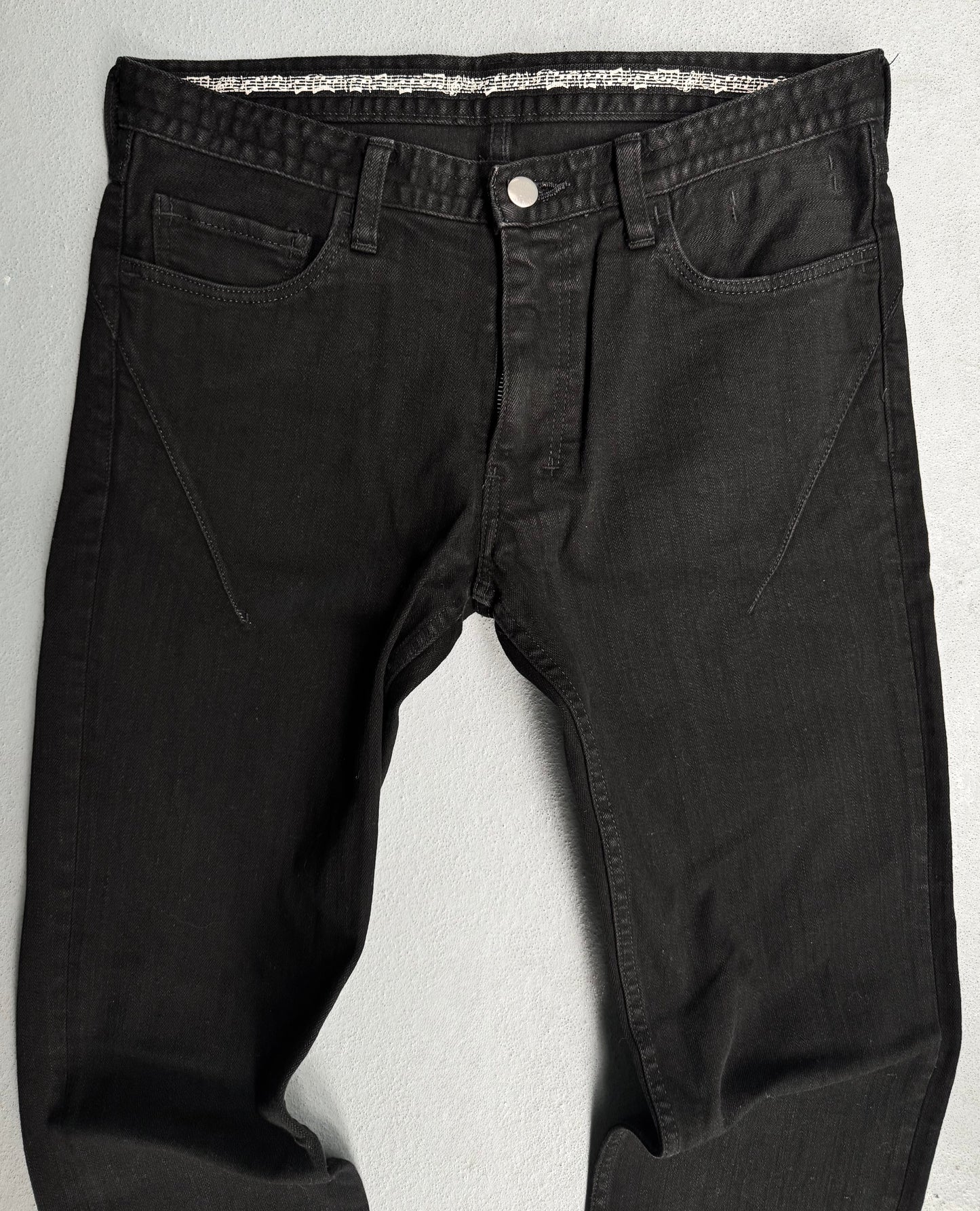 Number (N)ine AW07 “Love, God, Murder” Black Slim Bootcut Denim