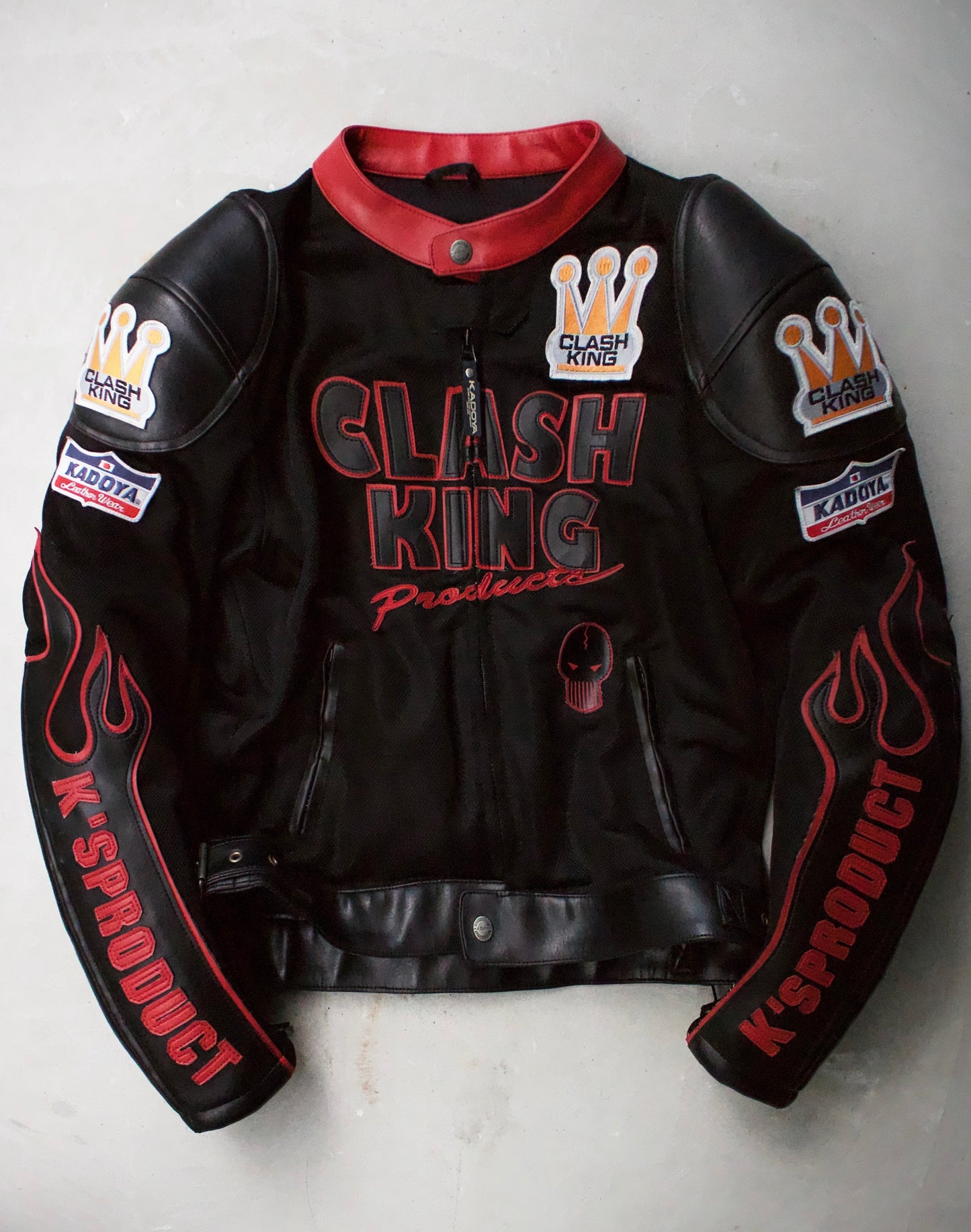 KADOYA K’s Leather Early 00s “Clash King” Mesh Motorcycle Jacket
