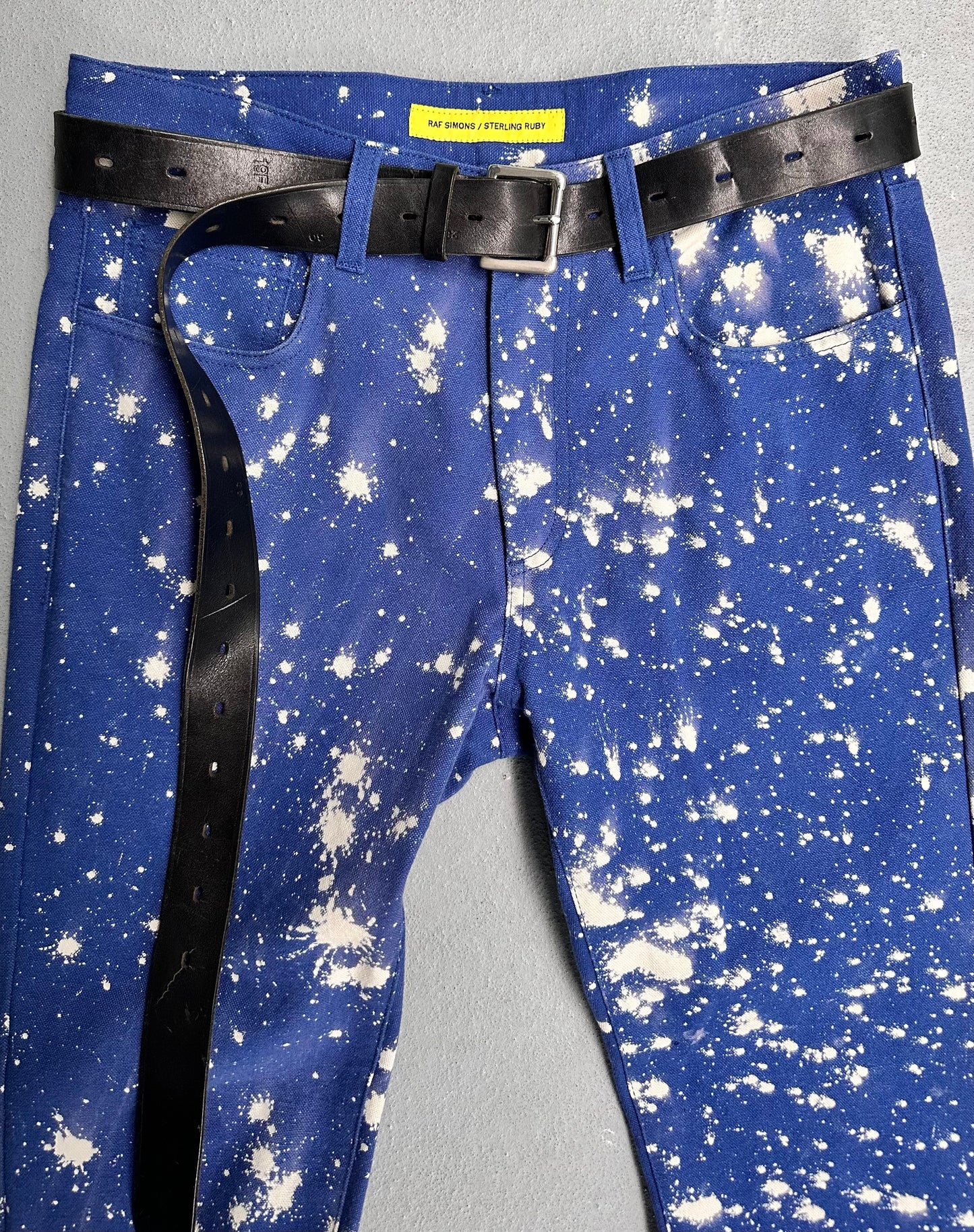 RAF SIMONS x Sterling Ruby AW14 Limited Edt. *1-of-50* Hand-bleached Splatter Denim