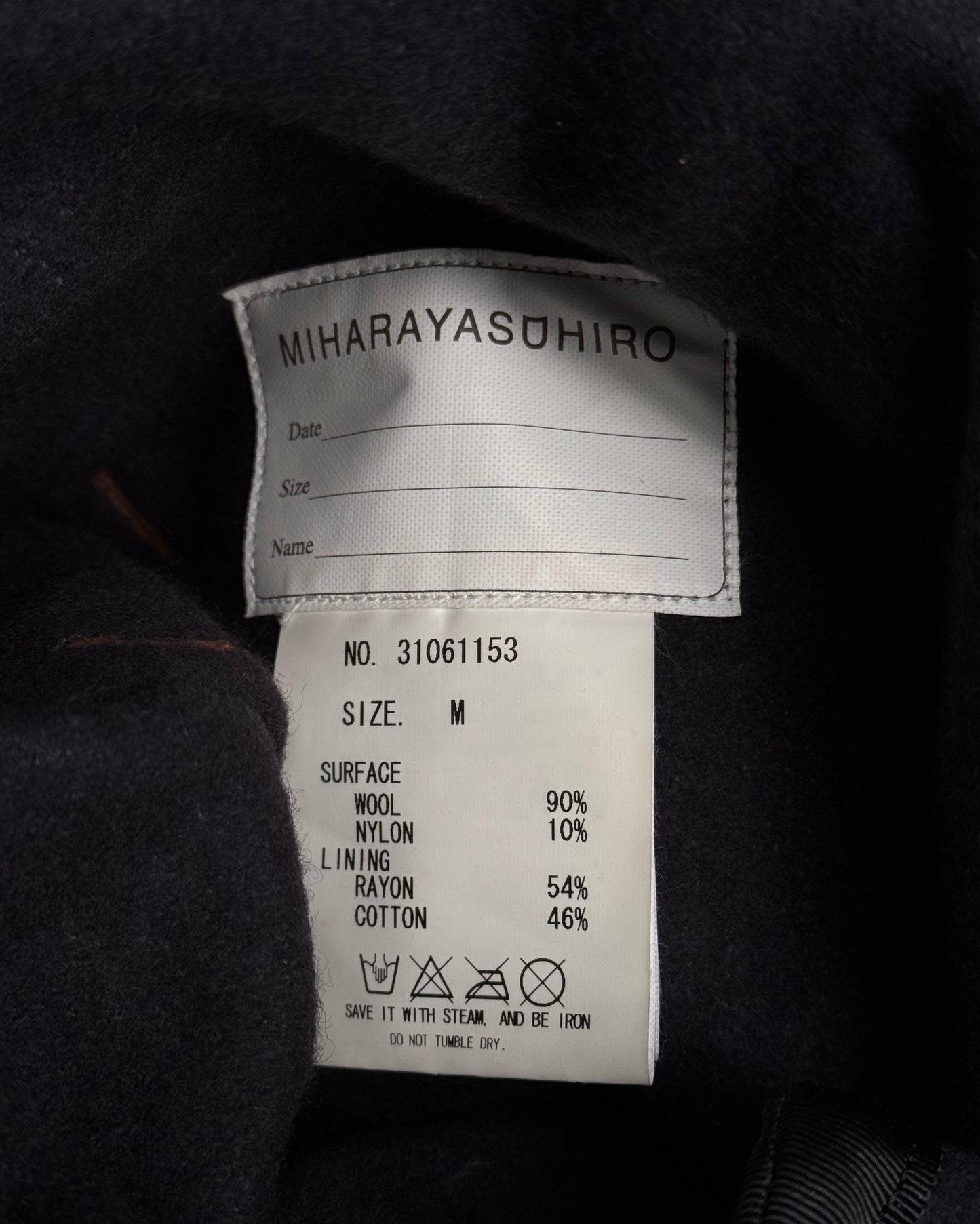 MiharaYasuhiro AW04 Stapled Wool Varsity Blazer