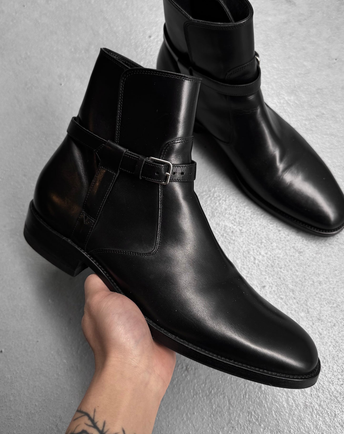 Saint Laurent Paris AW14 Leather 30mm ‘Jodhphur’ Buckle Boots