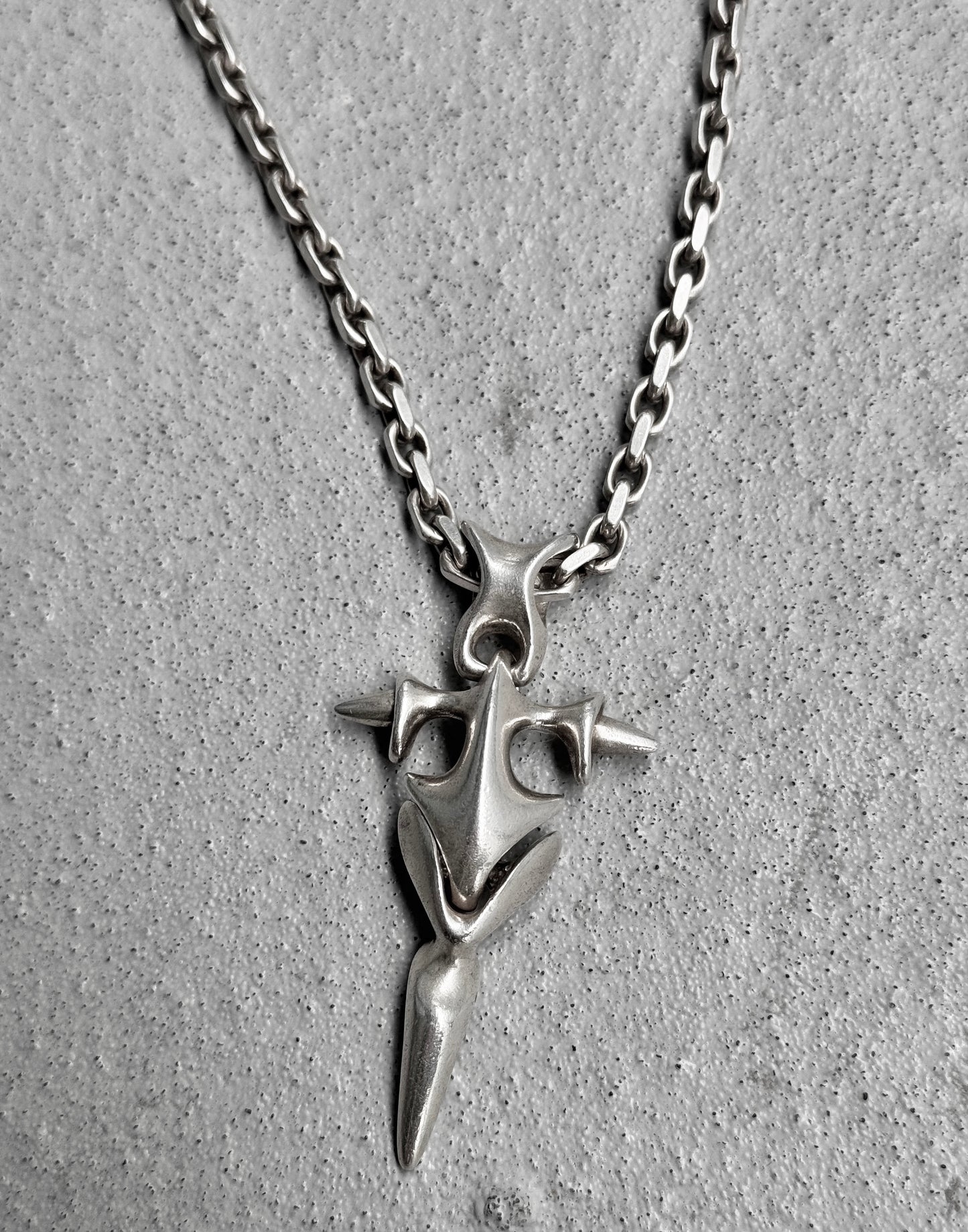 M’s COLLECTION (BLESS) Early 00s Dagger Silver Pendant + SCOMMAG Chain