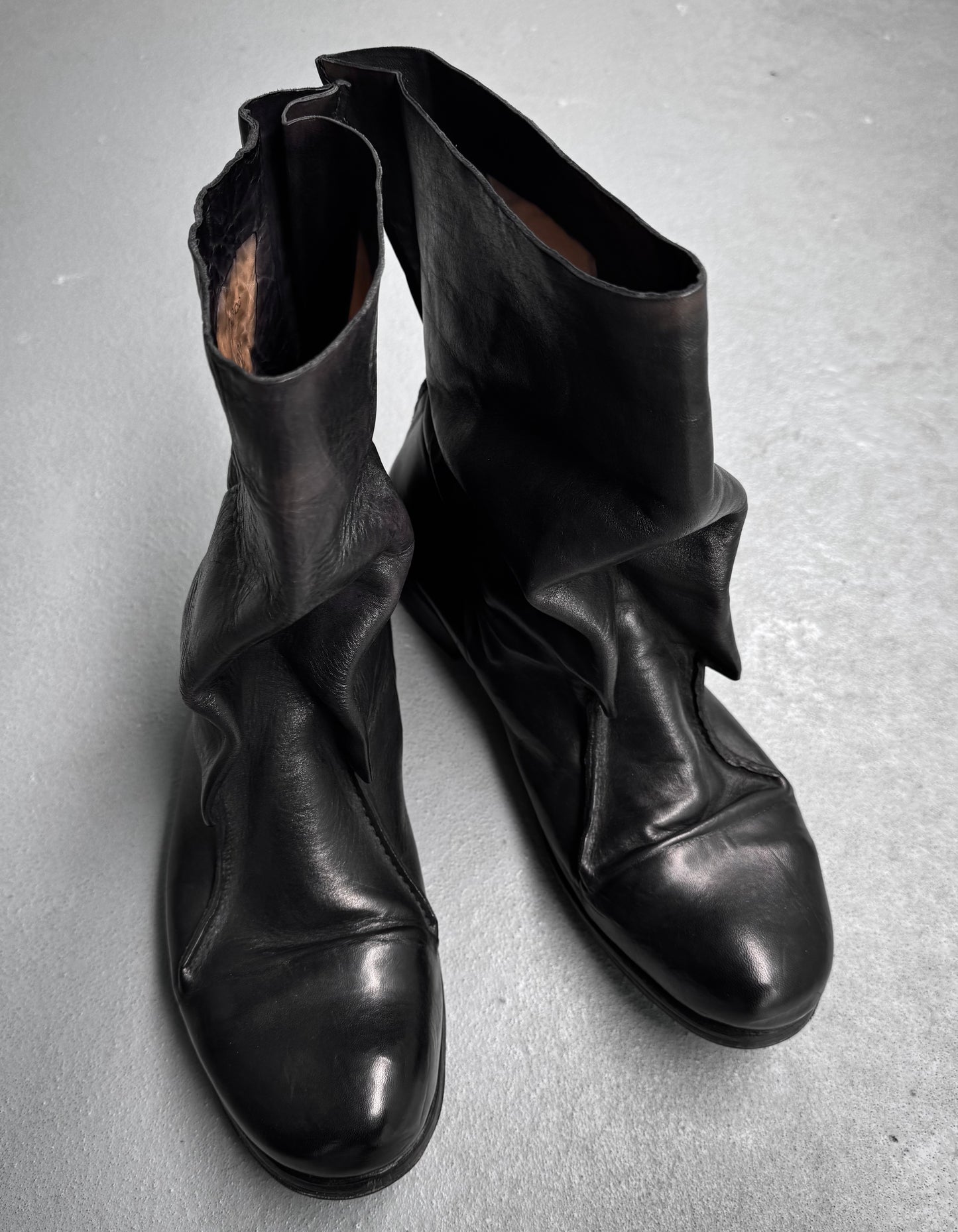 Boris Bidjan Saberi x Muñoz Vrandecic AW14-15 ‘BOOT1-F235’ Horse Leather Pull-on Boots