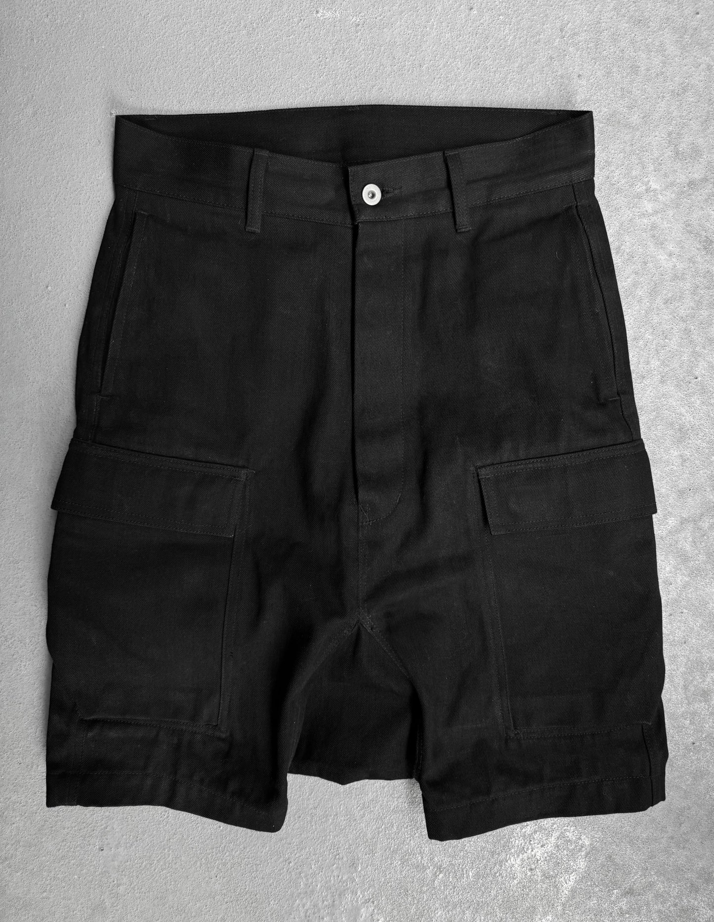 Rick Owens DRKSHDW SS23 “EDFU” 16oz Japanese Denim Cargo Shorts