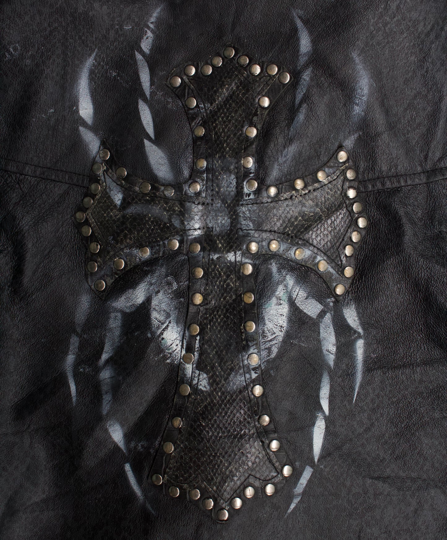 h.NAOTO x VOLKS “Rockers H Baby” 00s Punk Studded Leather Vest
