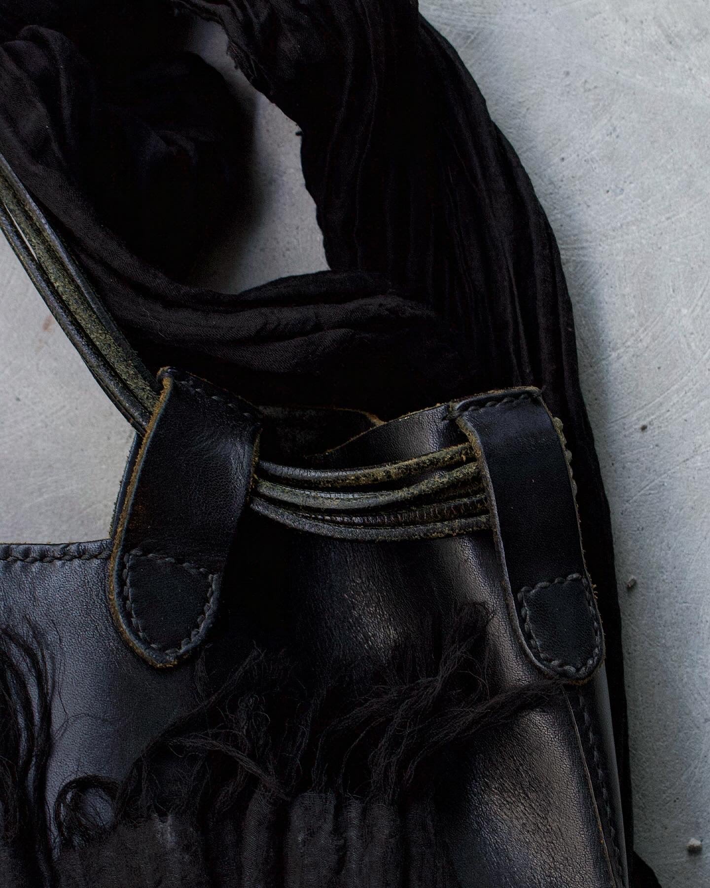 MiharaYasuhiro Late 90s Vintage Cowhide Leather Satchel Tote Bag