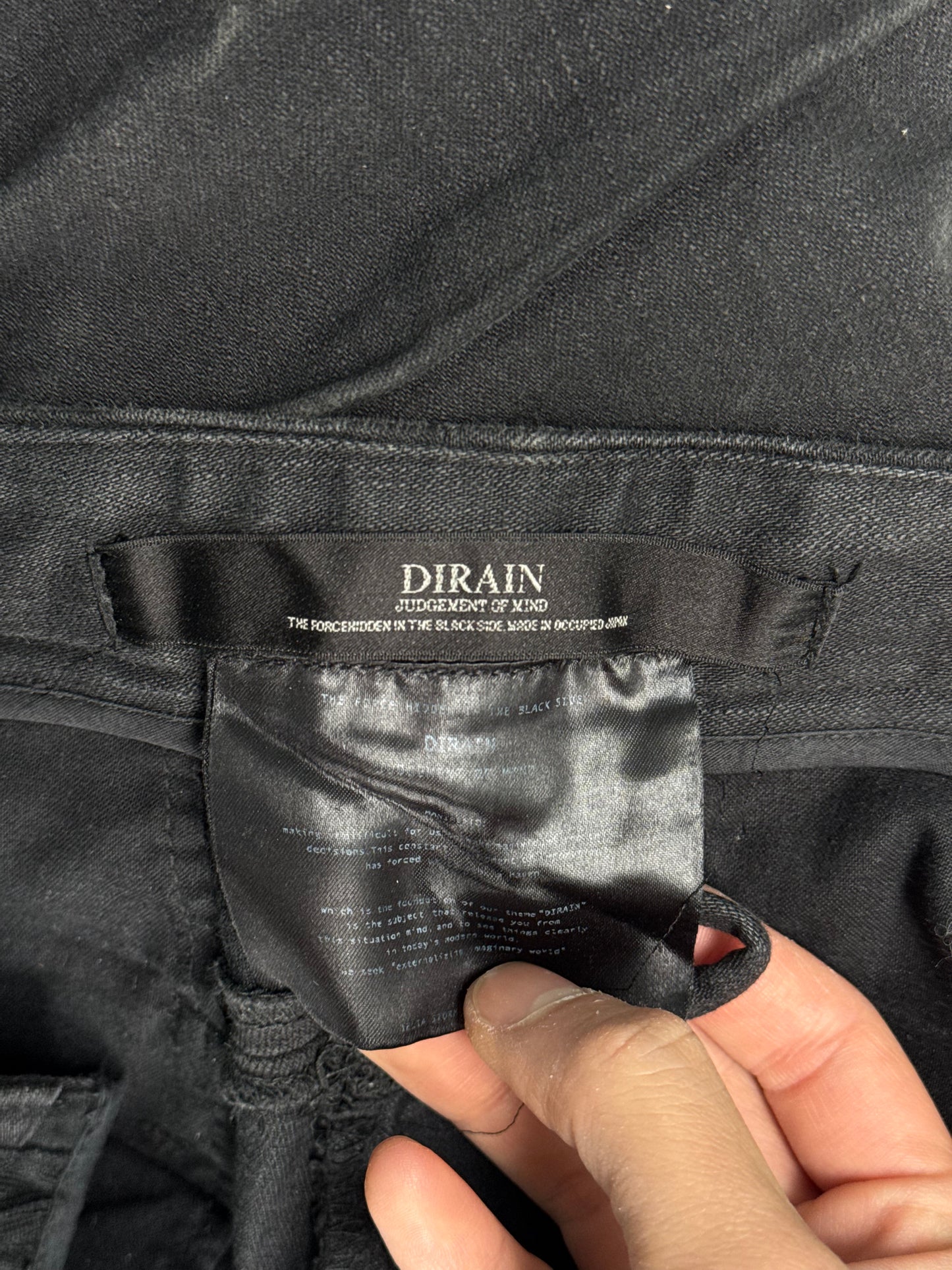 DIRAIN Early 00s Ruched J-cut Skinny Denim