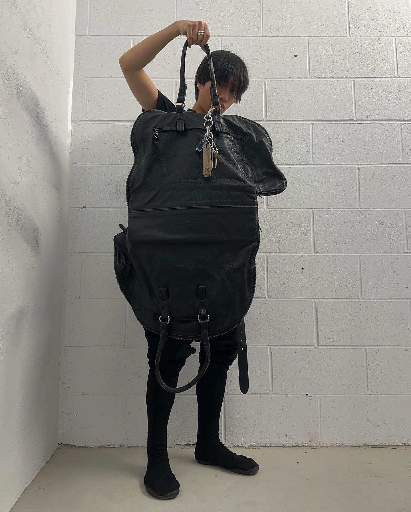 MiharaYasuhiro x Jas M.B SS09 Detachable Double-zip Steerhide Leather Handbag