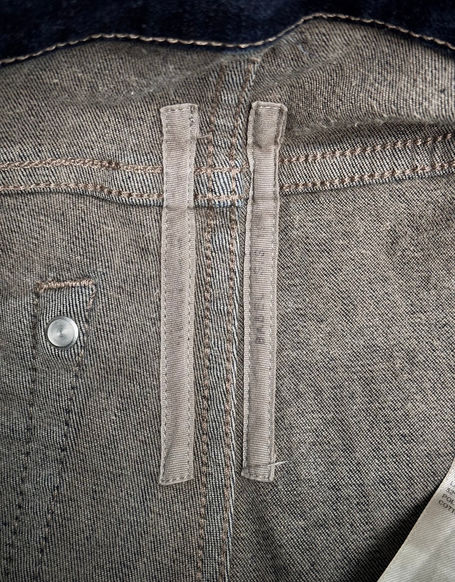 Rick Owens SS19 “BABEL” Reconstructed ‘Tyrone Cut’ Waxed Skinny Denim