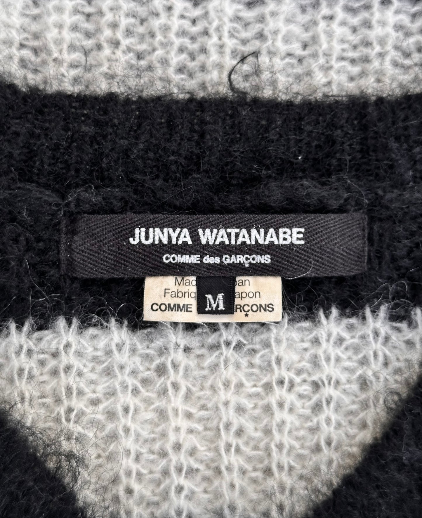 Junya Watanabe AW11 Distressed ‘Grunge’ Stripes Mohair Knit Sweater