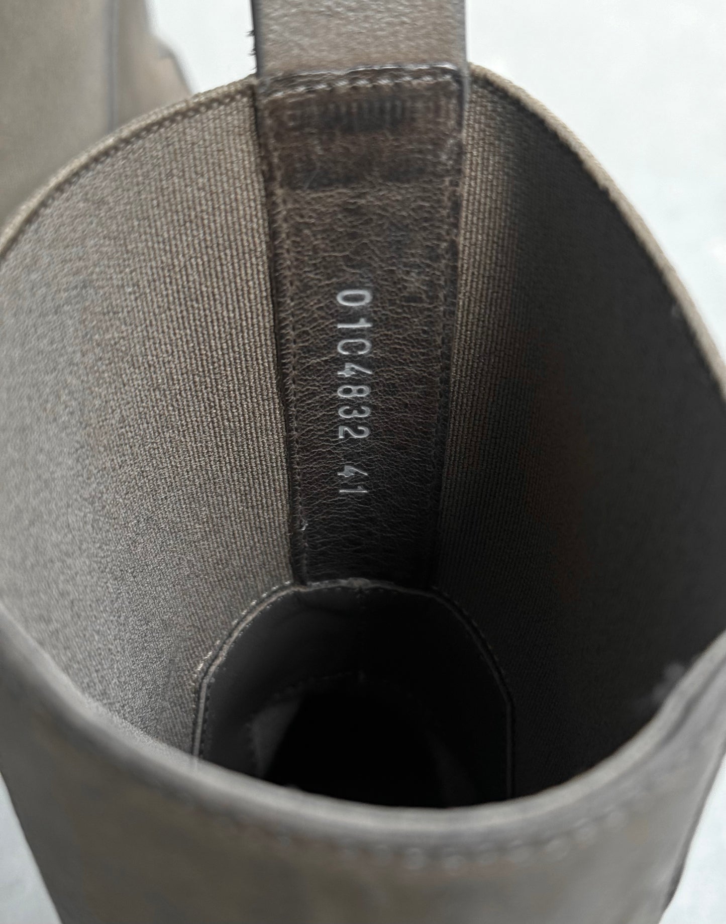 Rick Owens SS23 "EDFU" DUST Calf Suede Beatle Bogun Boots