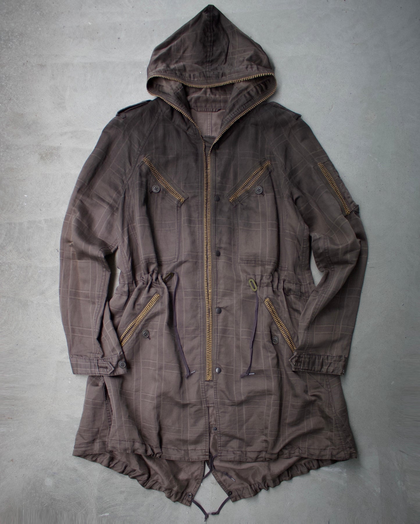 MiharaYasuhiro SS09 ‘Tartan’ Military Fishtail Hooded Parka