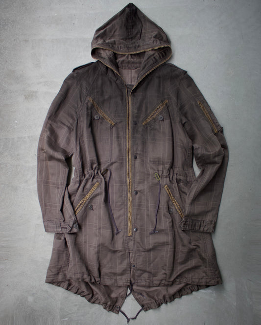 MiharaYasuhiro SS09 ‘Tartan’ Military Fishtail Hooded Parka