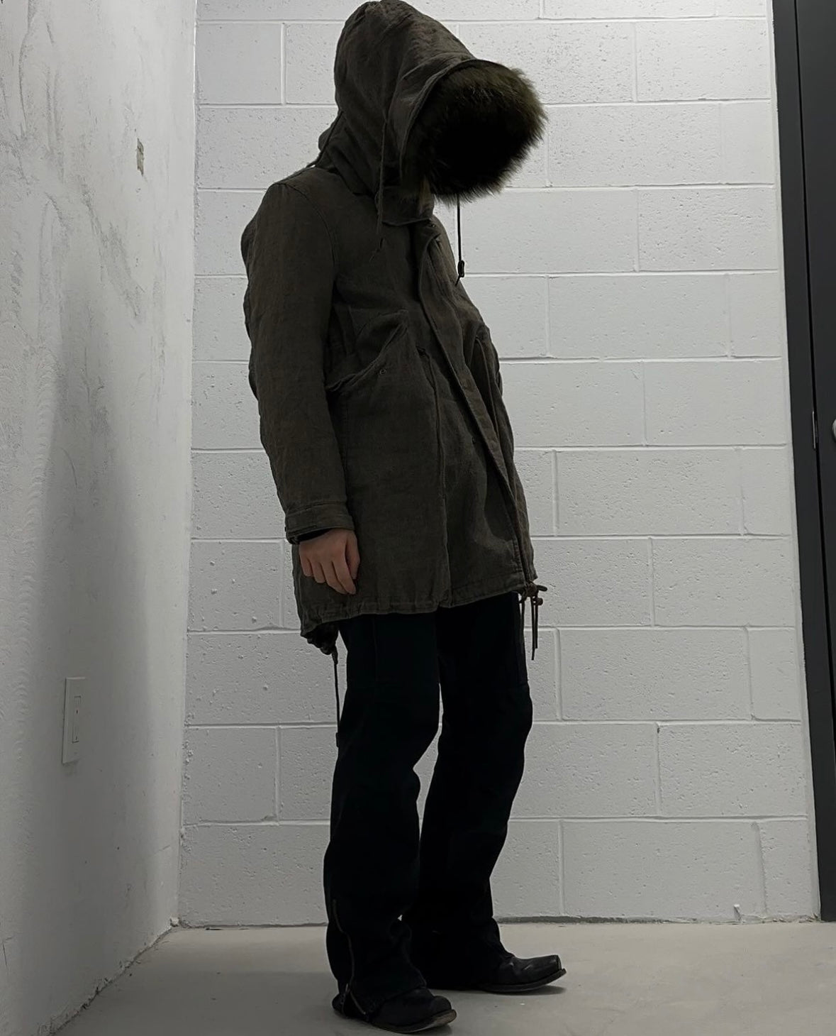 Kiminori Morishita Early 00s Linen Fur Hood Parka