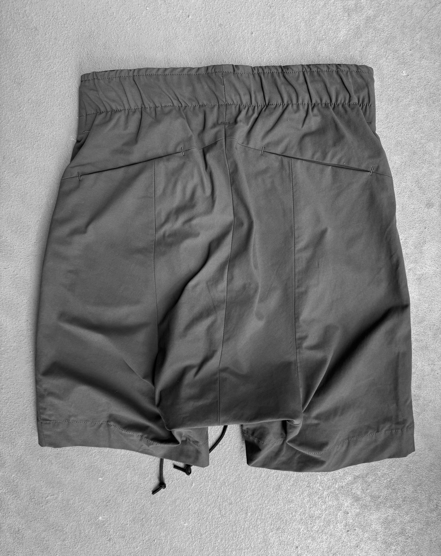ATTACHMENT by Kazuyuki Kumagai Nylon Pleated Drop-crotch Shorts