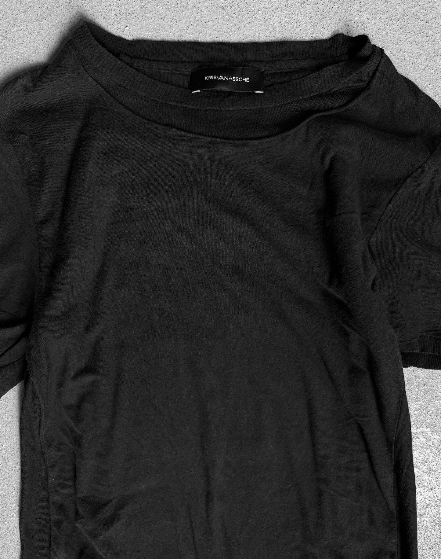 KRISVANASSCHE Early 00s Distressed Double Layer T-Shirt