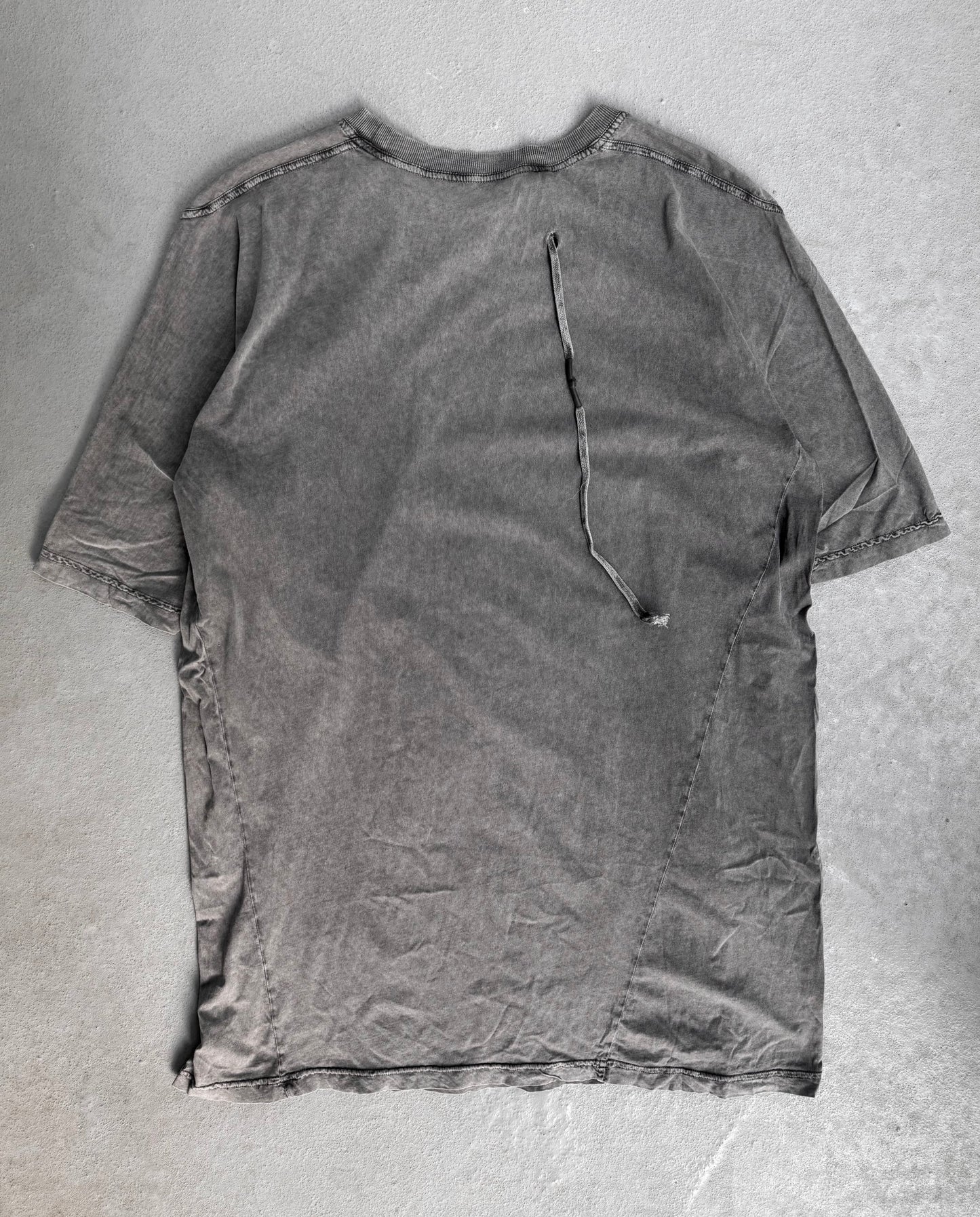 11 by Boris Bidjan Saberi SS23 Cold-dye ‘TS-5’ Acid Grey T-shirt