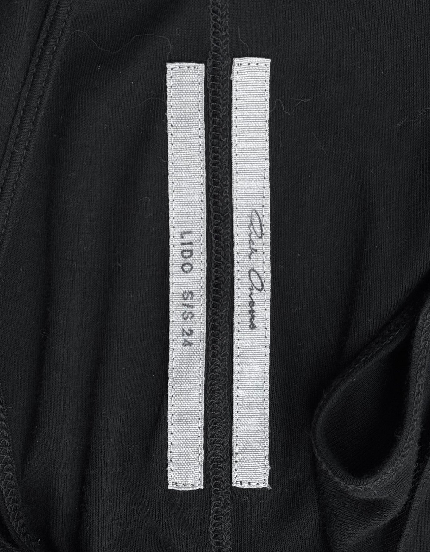 Rick Owens SS24 “LIDO” Black Sheer D-Flap Tank Top