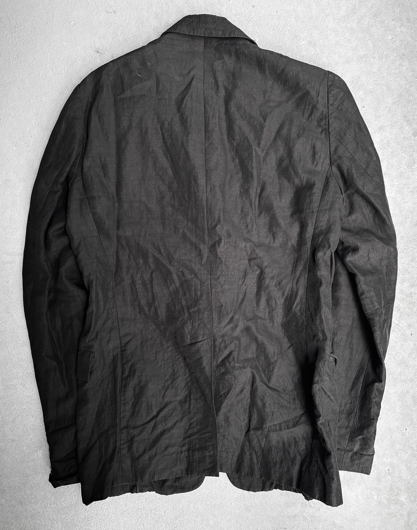 ATTACHMENT by Kazuyuki Kumagai SS16 Wrinkle Linen Blazer