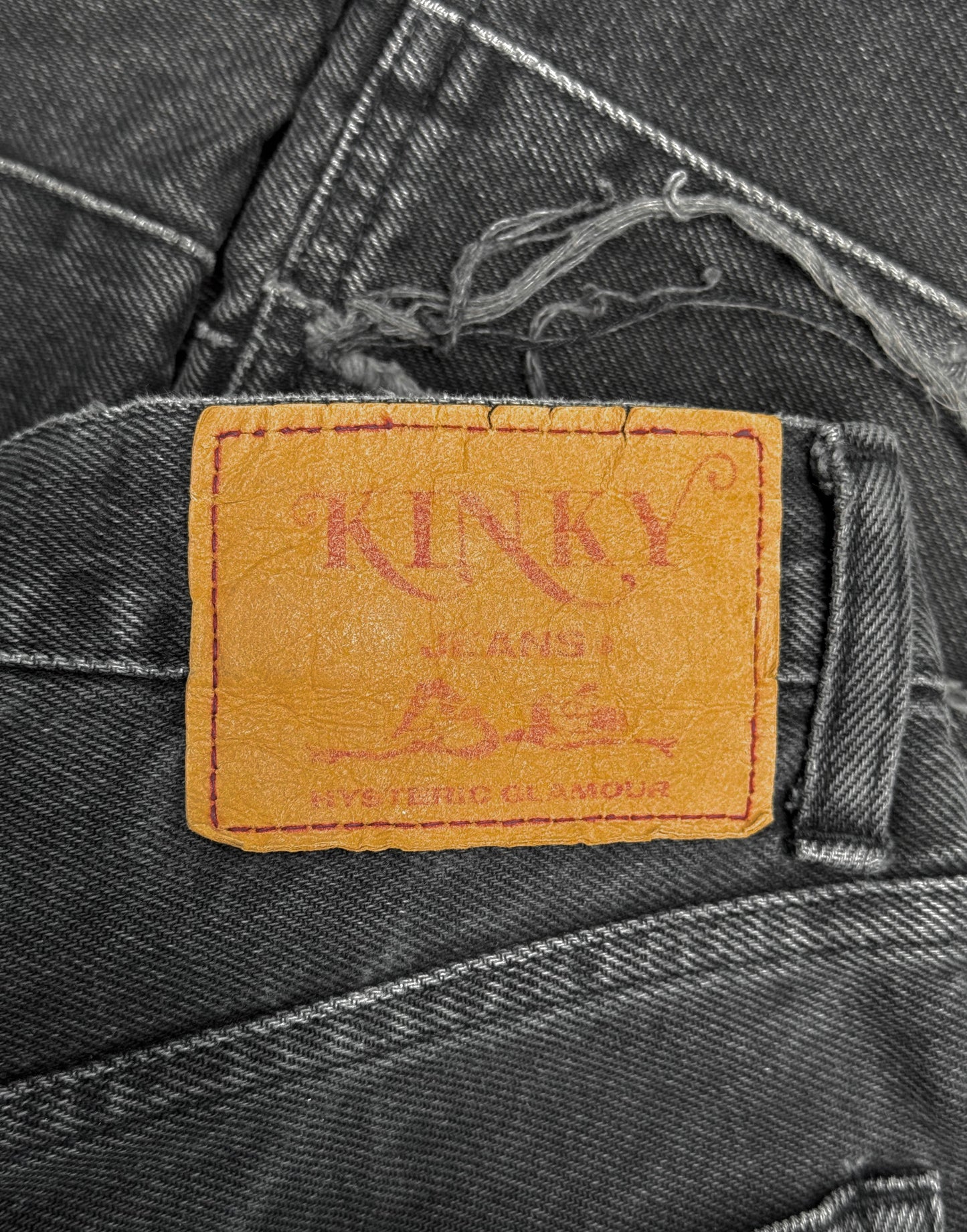 Hysteric Glamour Early 00s ‘K*nky’ Grey Flare Hagi Denim