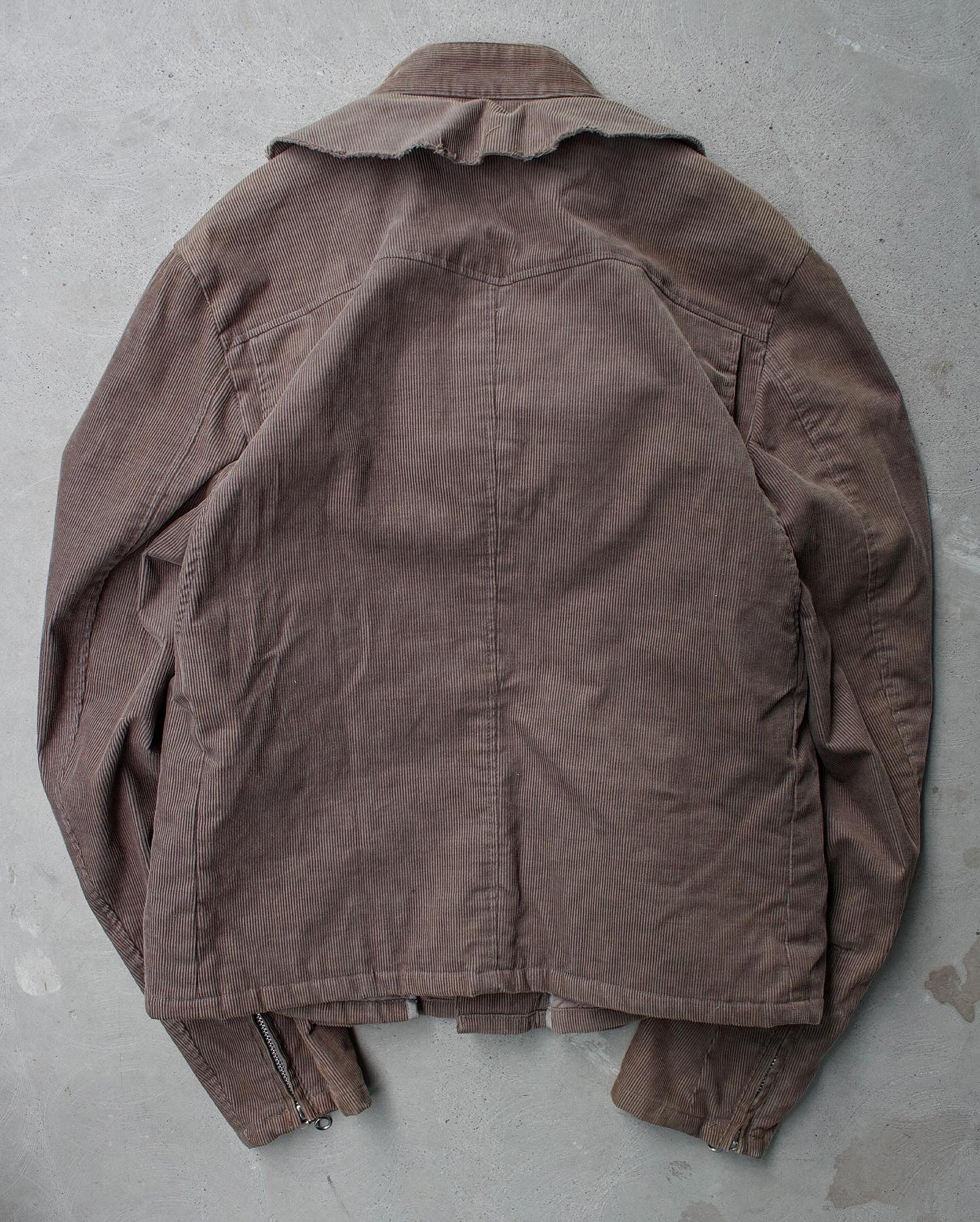 MiharaYasuhiro AW07 Reconstructed Multi-zip Corduroy Rider Jacket
