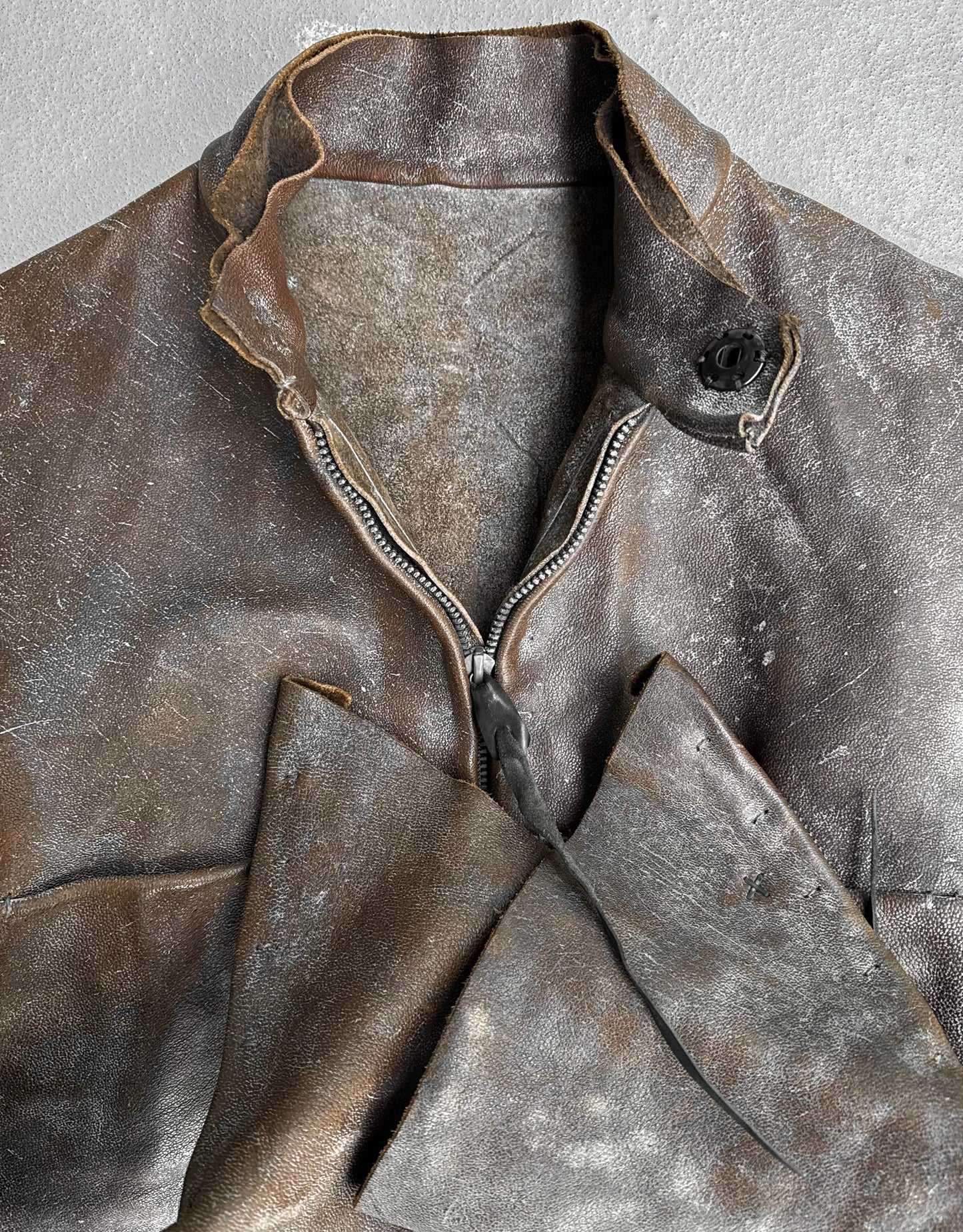 m.a+ by Maurizio Amadei ‘J224Z*’ Molded Horse Leather Rider Jacket
