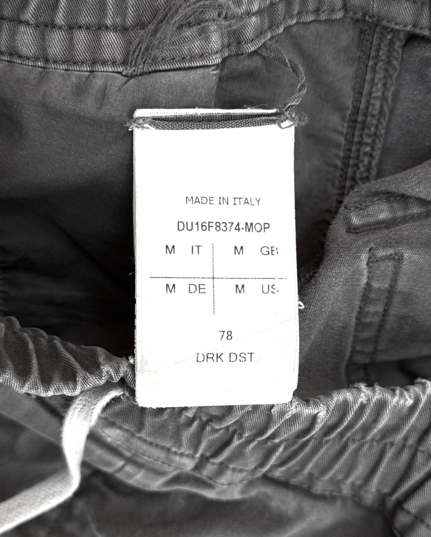 Rick Owens DRKSHDW AW16 "MASTODON" DRK DST Moleskin Drop-crotch Drawstring Pants