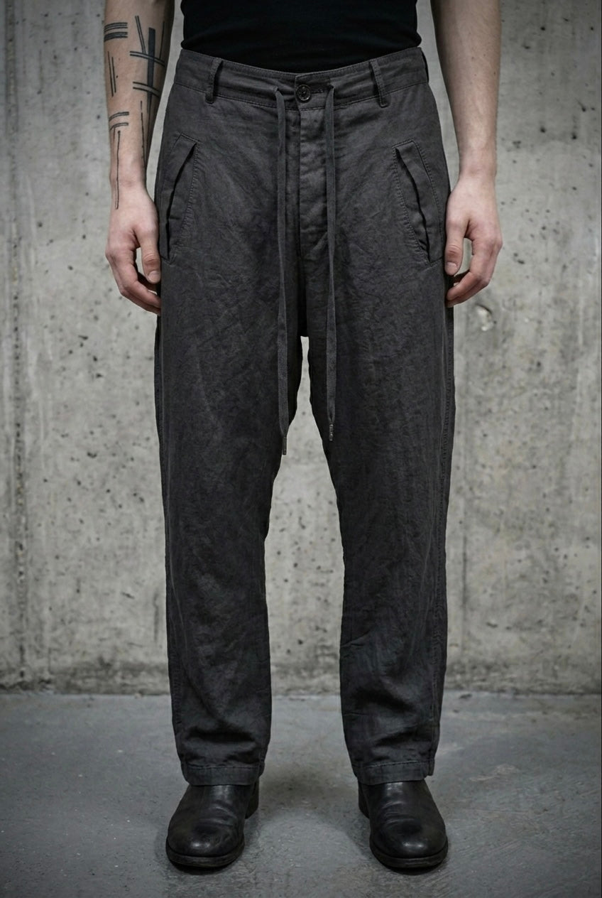 Ann Demeulemeester Early 00s Drawstring Cropped Riding Pants detail | DRIEW GARMENTS