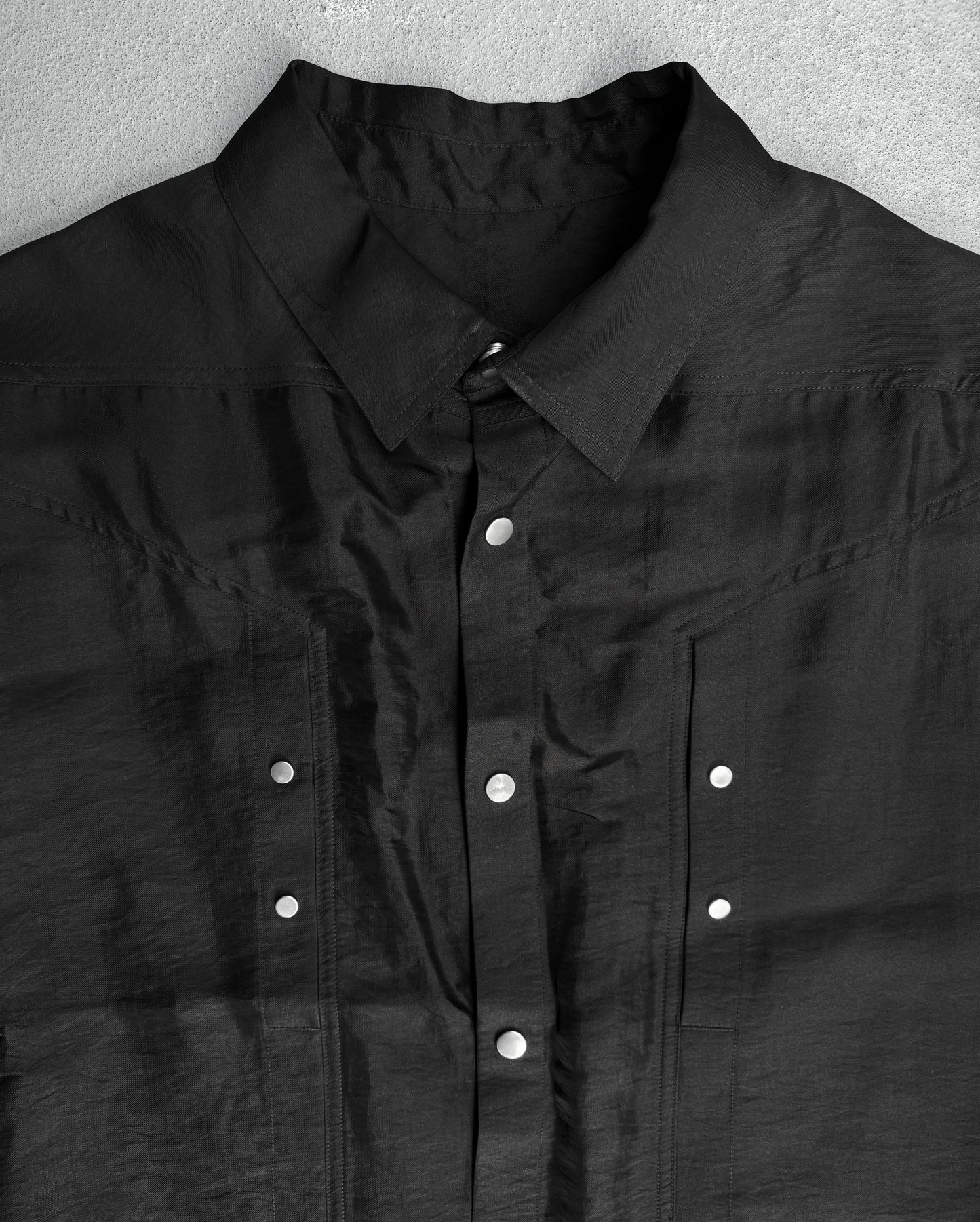 Rick Owens SS22 “FOGACHINE” Silk Fog-pocket Jumbo Flight Vest