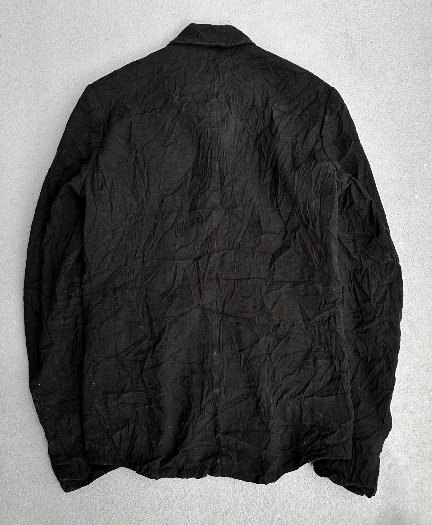 ATTACHMENT by Kazuyuki Kumagai Early 00s Wrinkle Silk-blend Linen Jacket