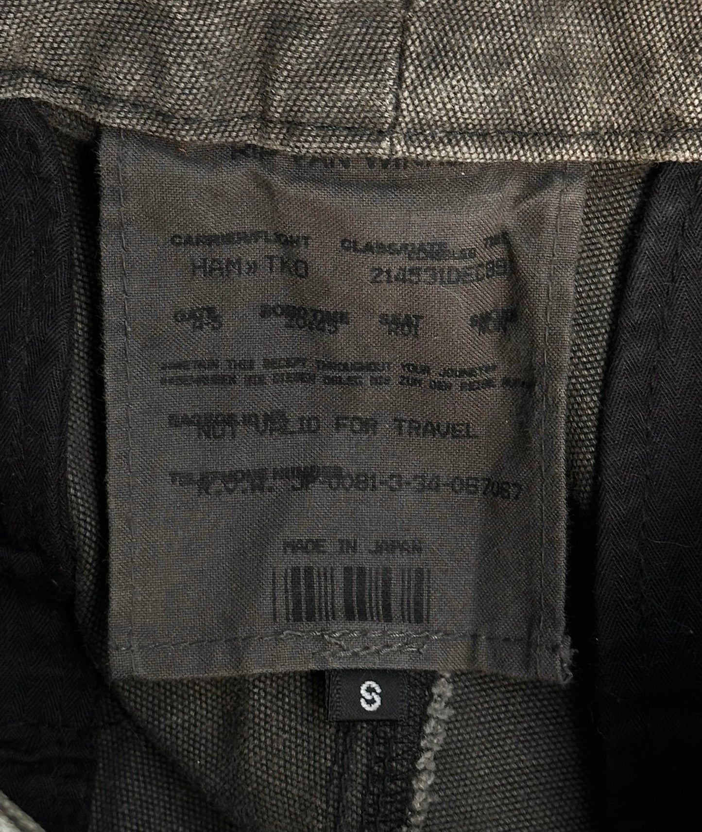 RipVanWinkle Early 00s ‘Front-zip’ Distressed Wax Bootcut Denim