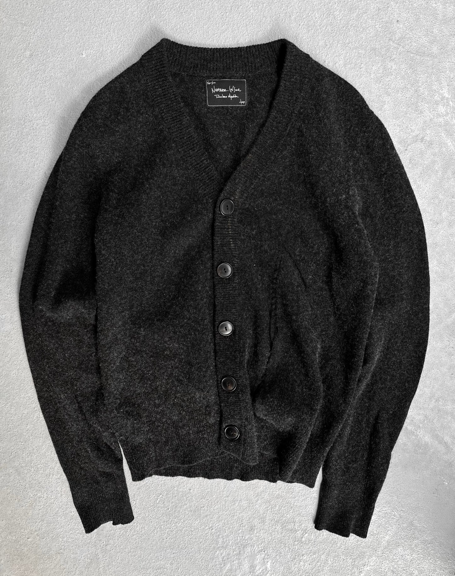 Number (N)ine AW06 “NOIR” Wool Knitted Cardigan