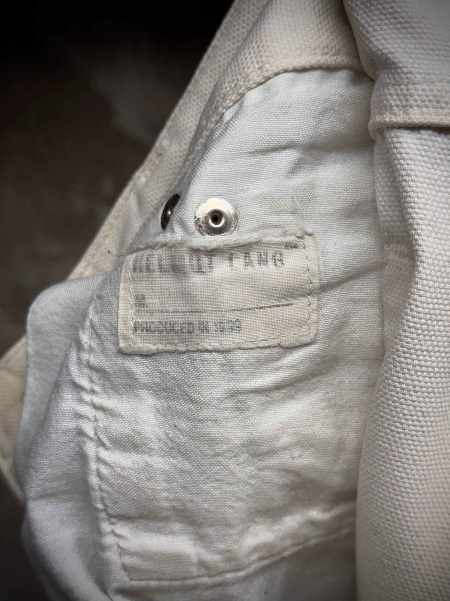 Helmut Lang 1999 Ivory Cotton Cargo Denim