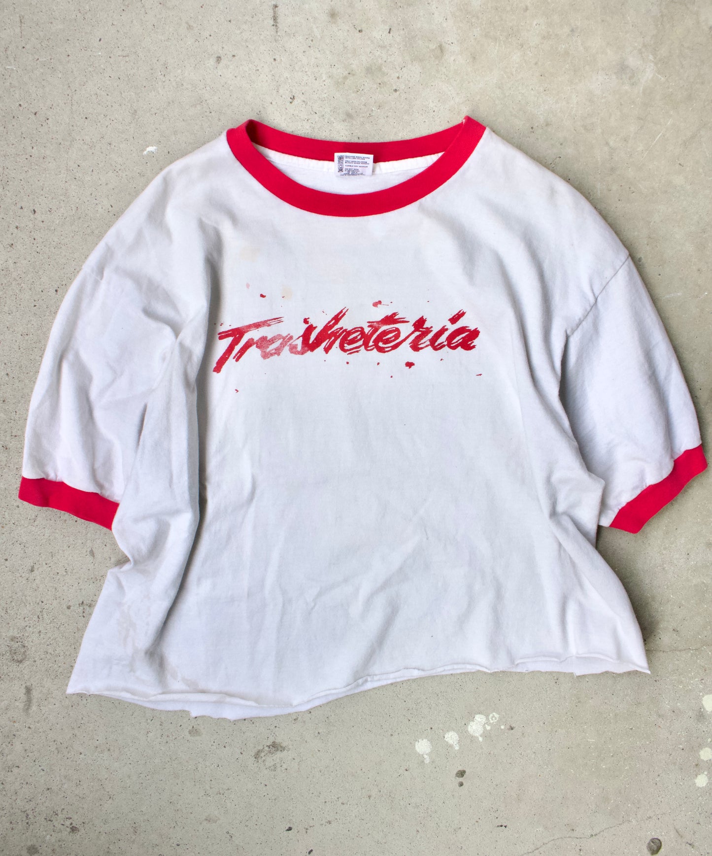 Vintage 90s Trashteria Bar “Trash Staff” Ringer T-shirt