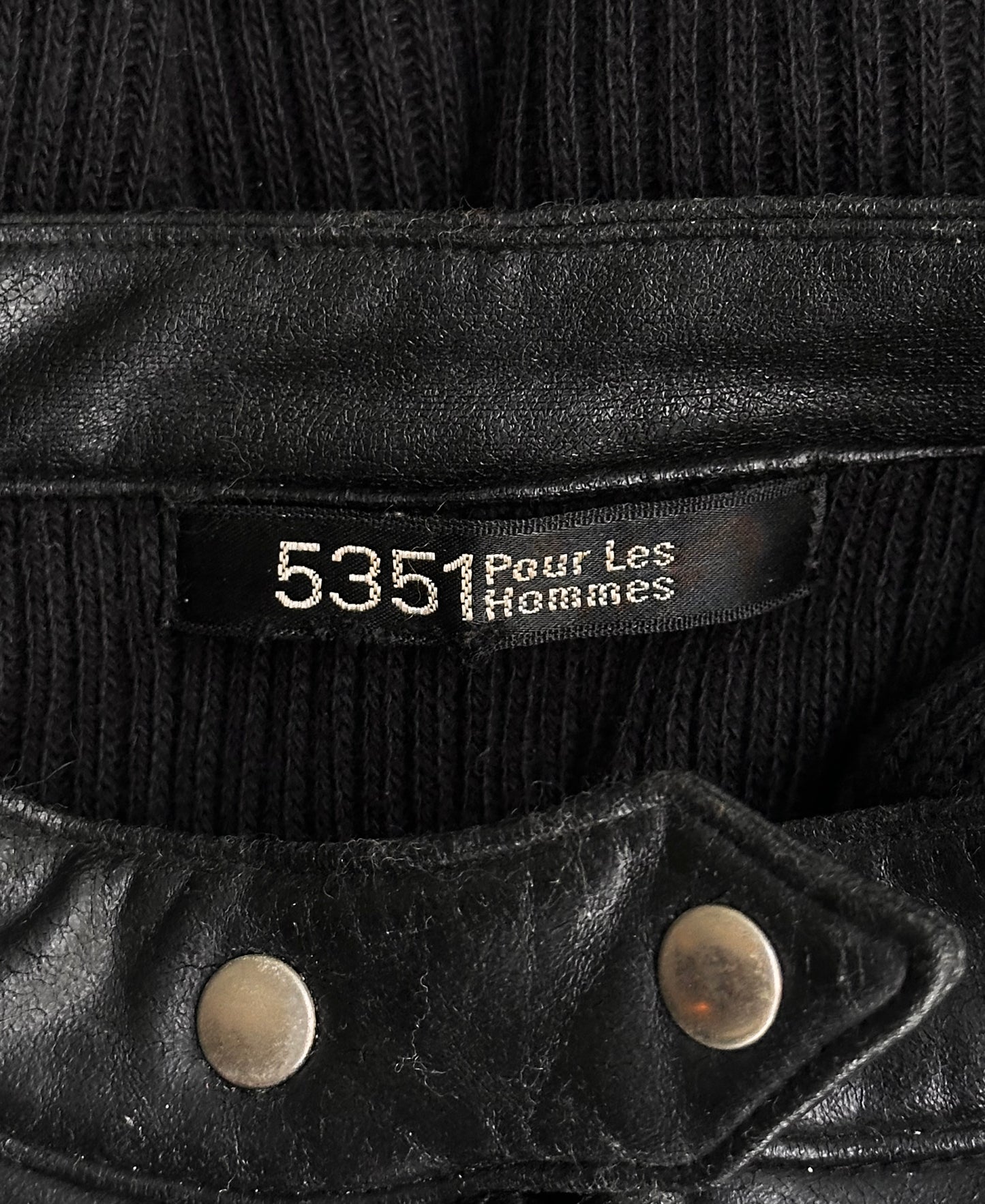 5351 Pour Les Hommes Early 00s Hybrid Knit Rider Jacket