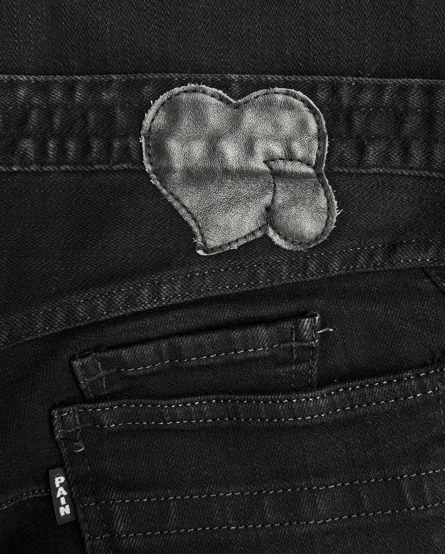 Number (N)ine AW07 “Love, God, Murder” Black Slim Bootcut Denim