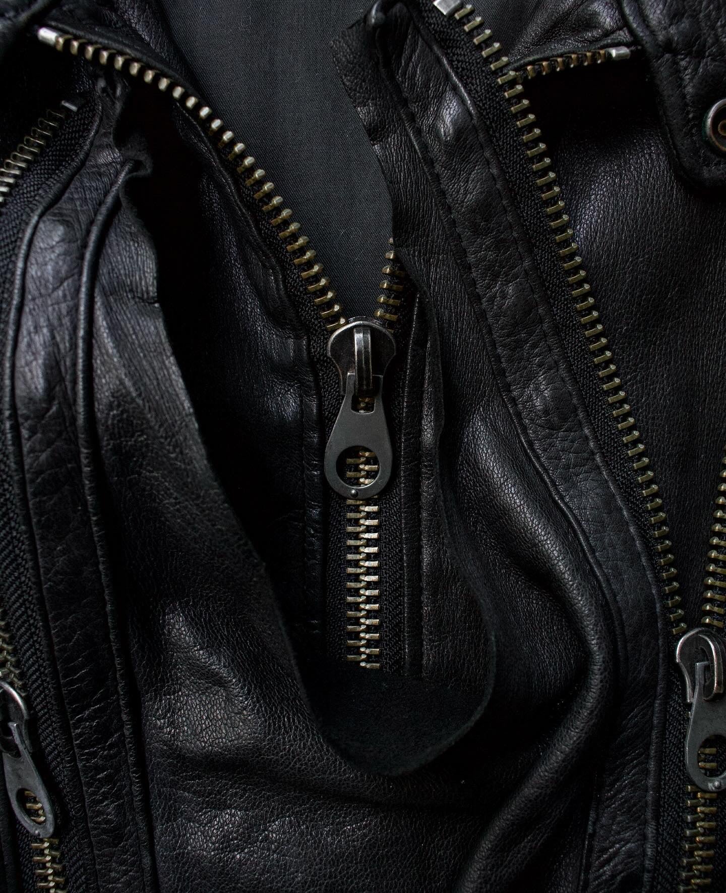 MiharaYasuhiro AW08 Reconstructed Multi-zip Deerskin Leather Jacket