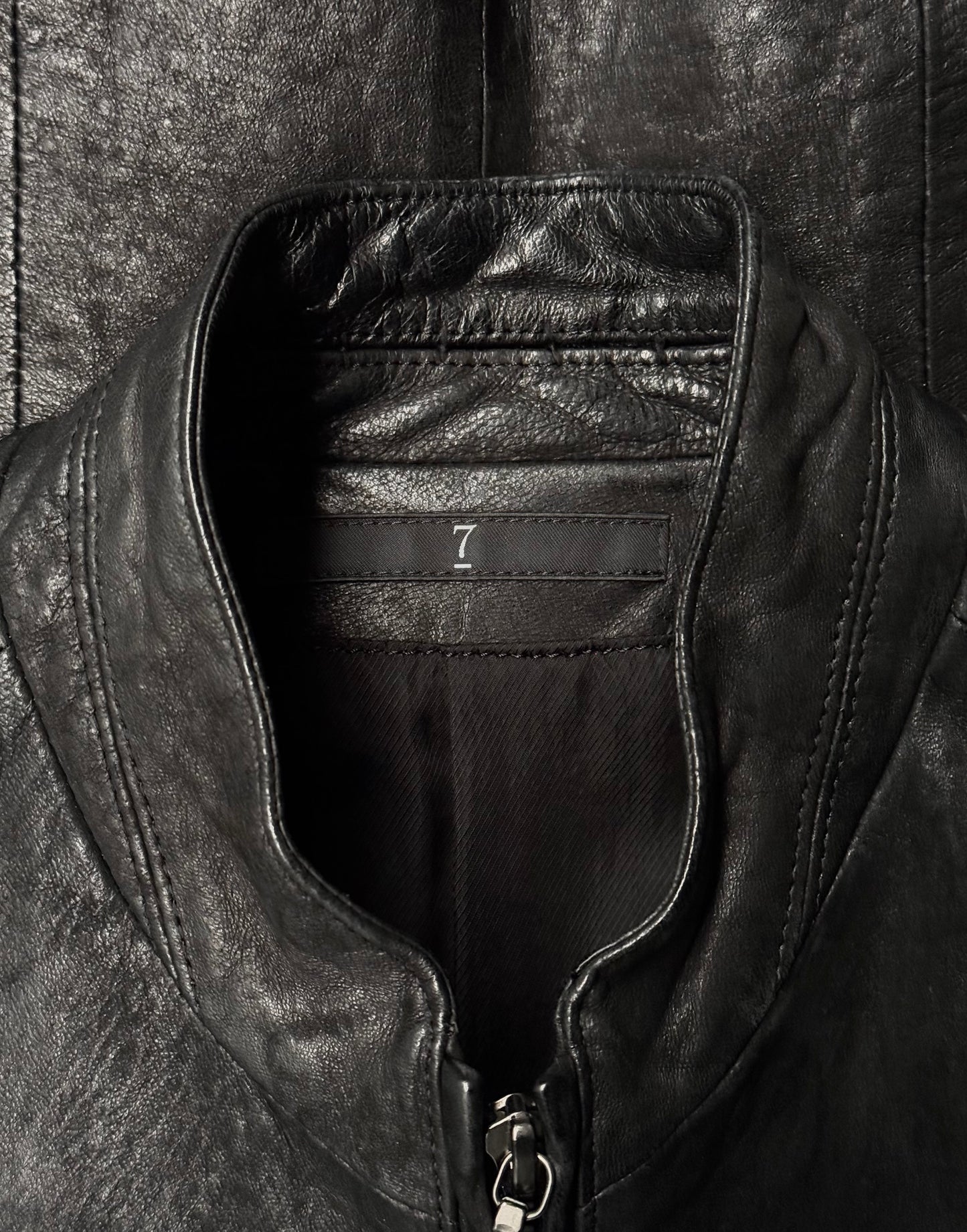 Julius_7 SS13 “vandalism:” Distressed Lambskin Leather Single Rider Jacket