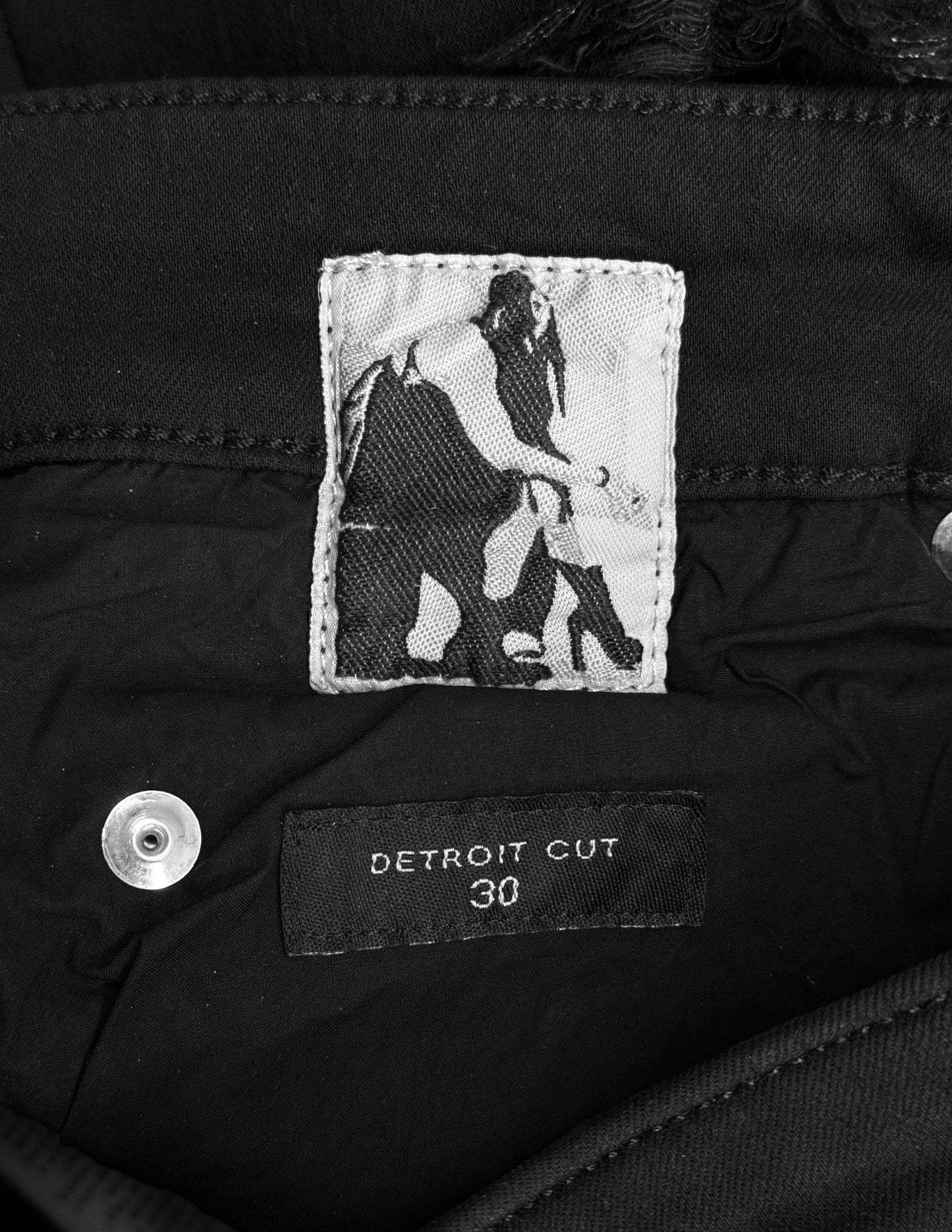 Rick Owens SS23 “EDFU” Slashed ‘Detroit Cut’ Skinny Denim